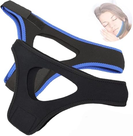 2PCS Airflow Jaw Strap,Airflow Chin Strap,Adjustable Chin Strap for Men and Women (Blue+Black) Generic