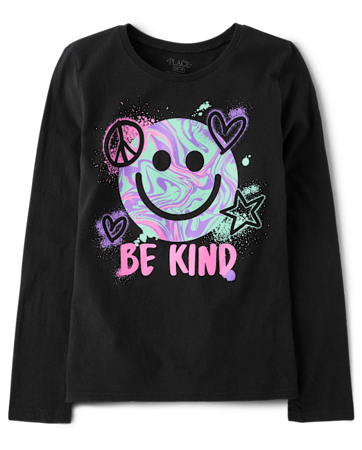 Girls Be Kind Smile Graphic Tee The Children`s Place