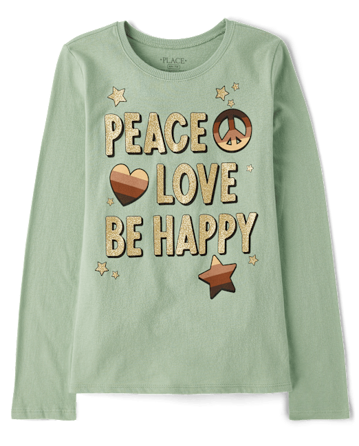 Girls Be Happy Graphic Tee The Children`s Place