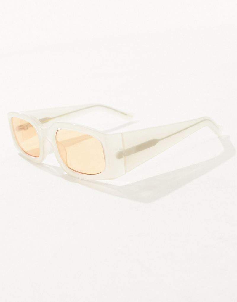 A.Kjaerbede alex rectangle sunglasses in cream A.Kjaerbede