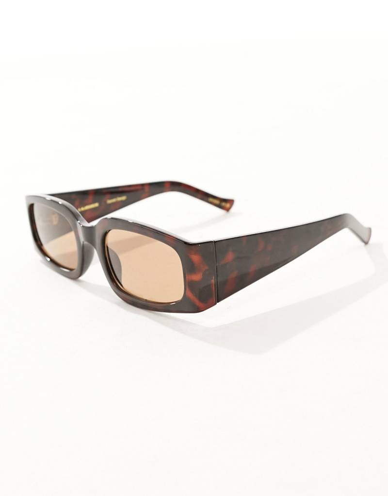 A.Kjaerbede alex rectangle sunglasses in demi tortoise A.Kjaerbede