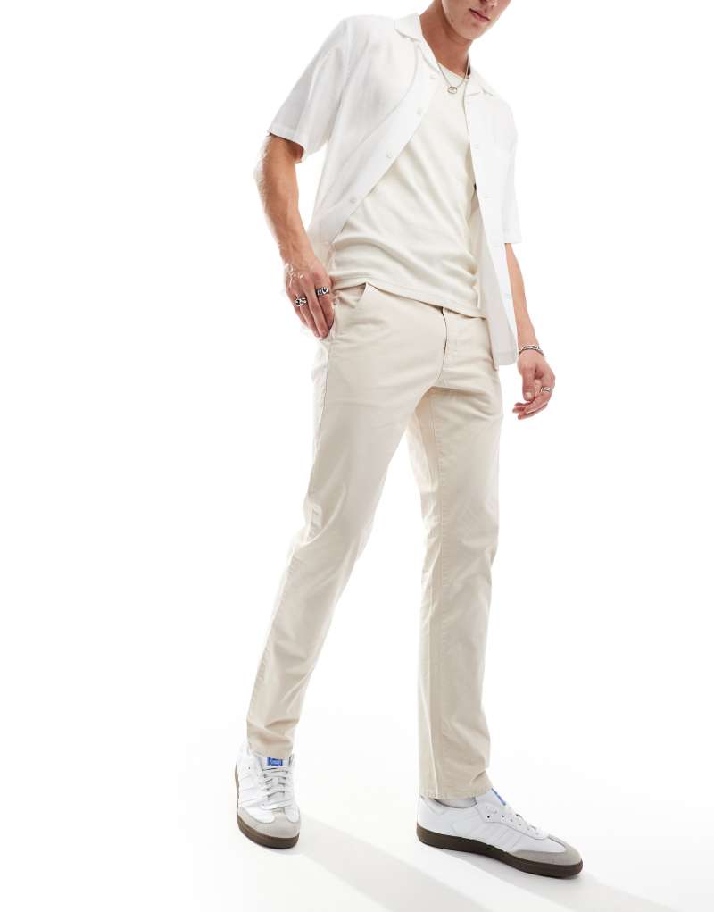 Farah elm chino pants in light sand Farah