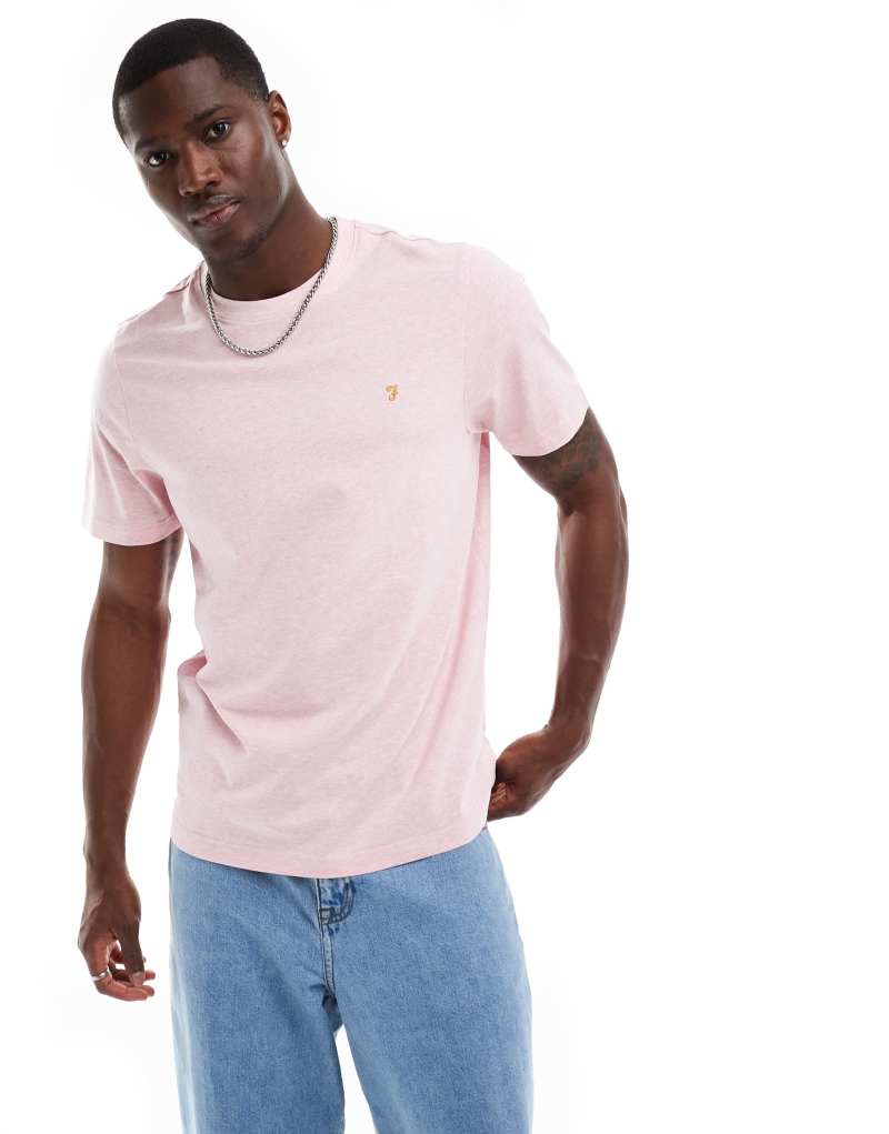 Farah danny short sleeve T-shirt in pink Farah