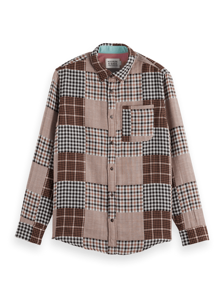 Мужская Повседневная рубашка Scotch & Soda Regular-Fit Patchwork Scotch & Soda