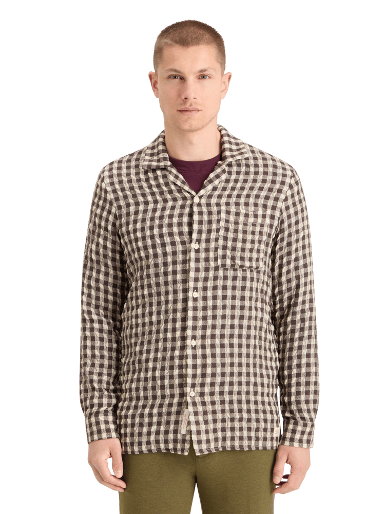 Мужская Повседневная рубашка Scotch & Soda Relaxed-Fit Seersucker Wool-Blend Check Scotch & Soda