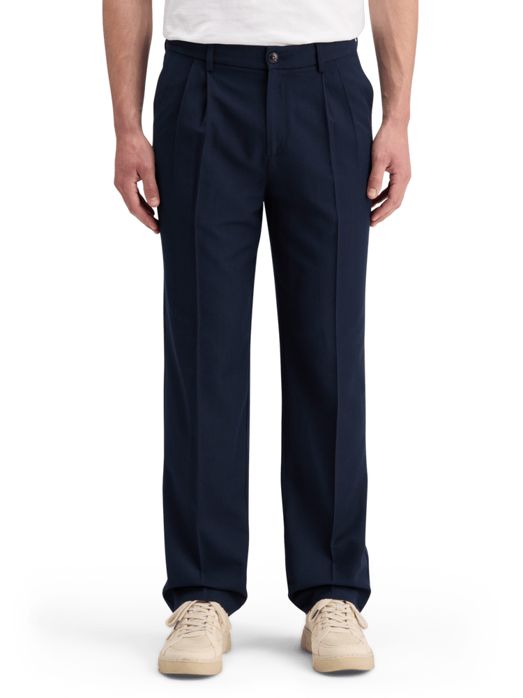 Чиносы Relaxed Straight Fit с складками из шерстью и вискозой, комфортный стиль Scotch & Soda