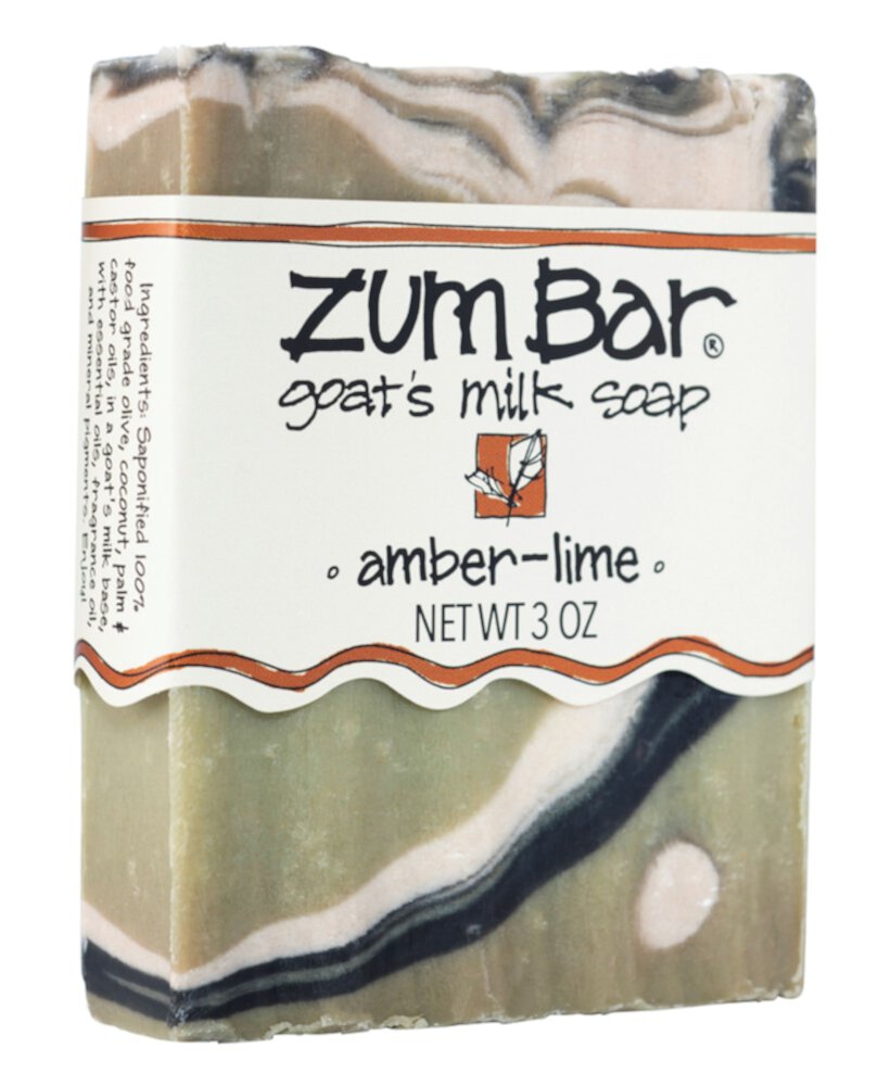 Bar Goat's Milk Soap Bar Amber-Lime -- 3 oz ZUM