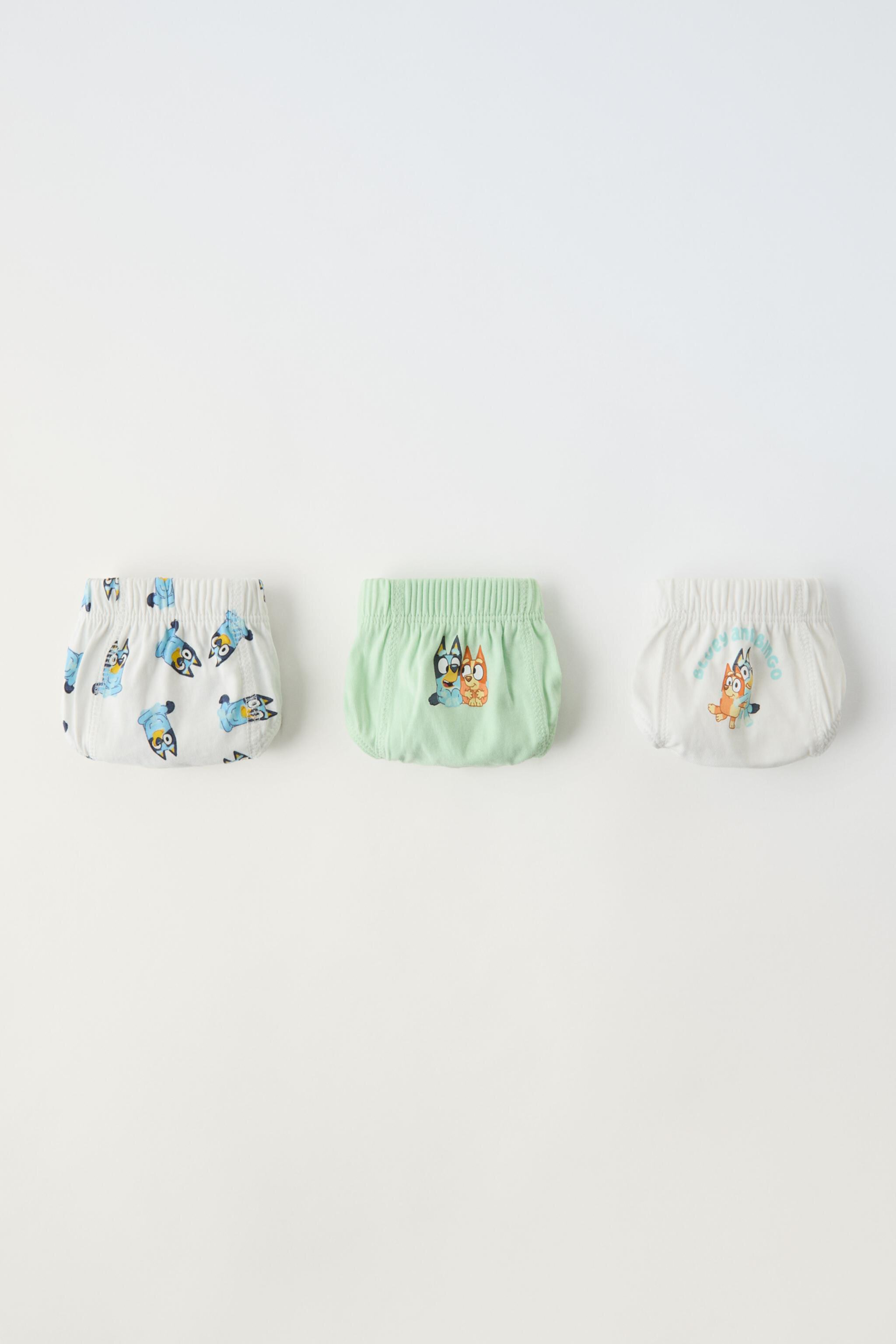 Детские трусы ZARA 2-6 ЛЕТ/ ПАКЕТ ИЗ ТРЕХ ШТУК BLUEY © LUDO STUDIO ZARA