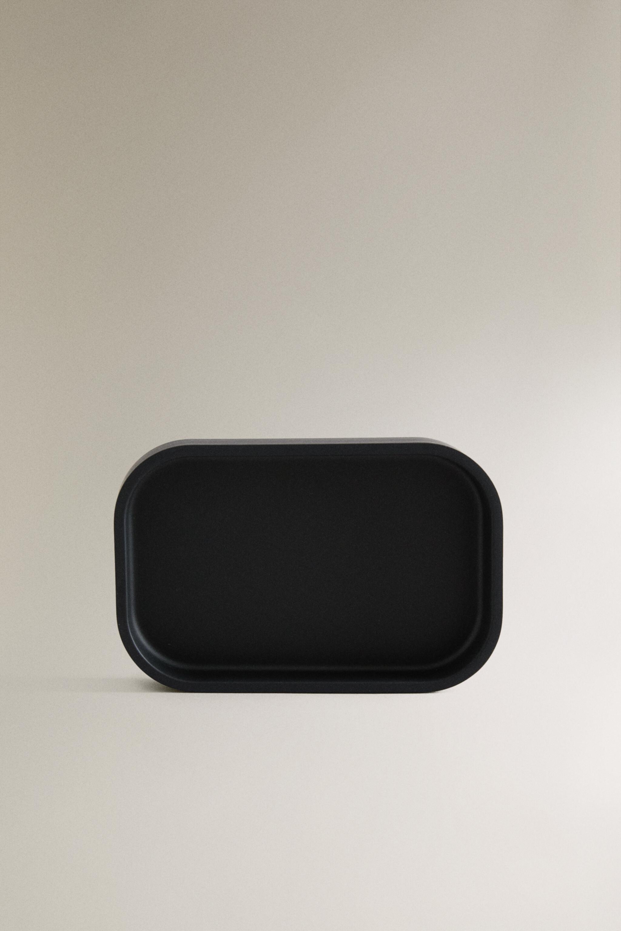 BLACK RESIN BATHROOM SOAP DISH Zara Home