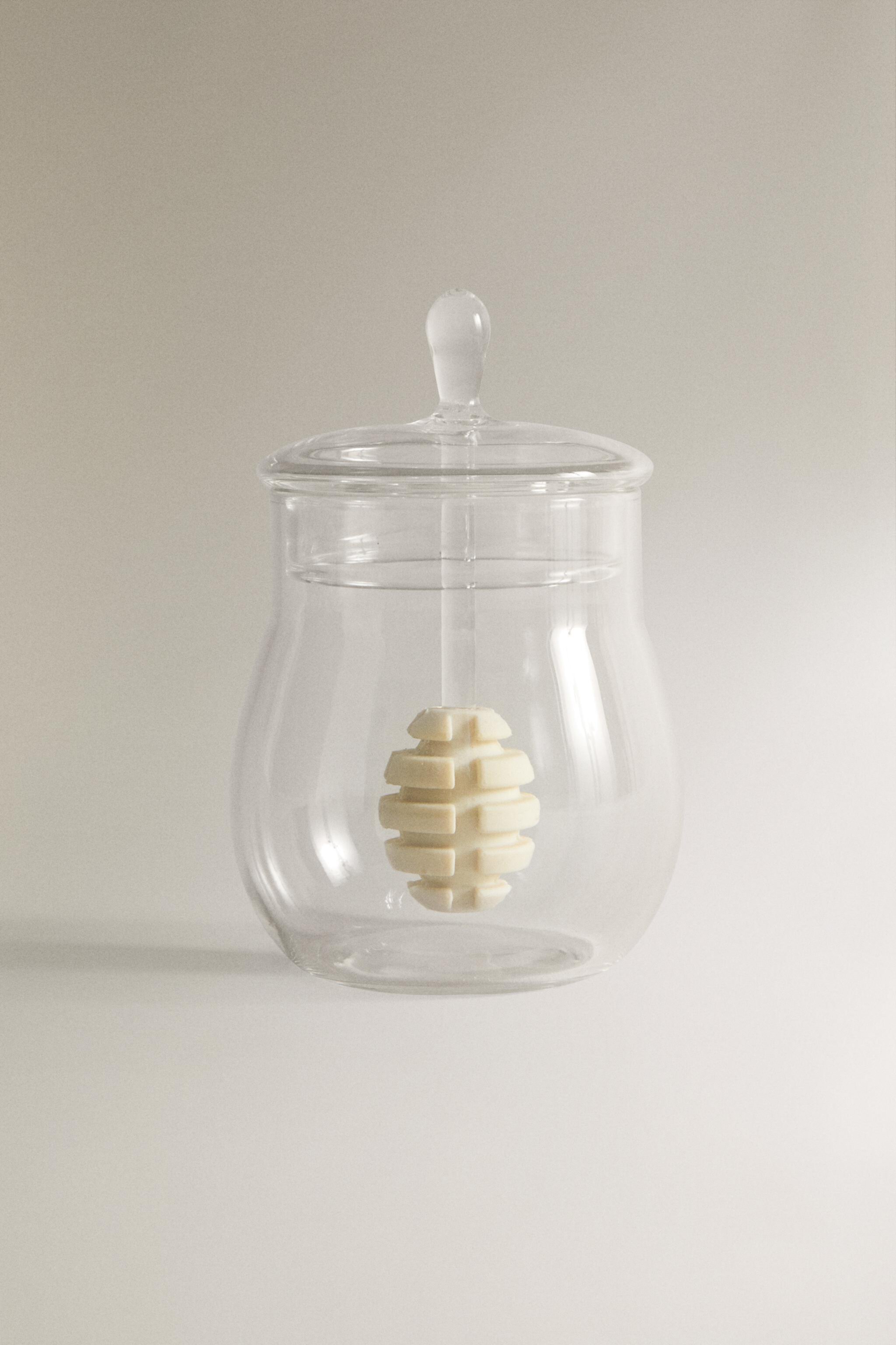 BOROSILICATE GLASS HONEY JAR WITH LID Zarahome