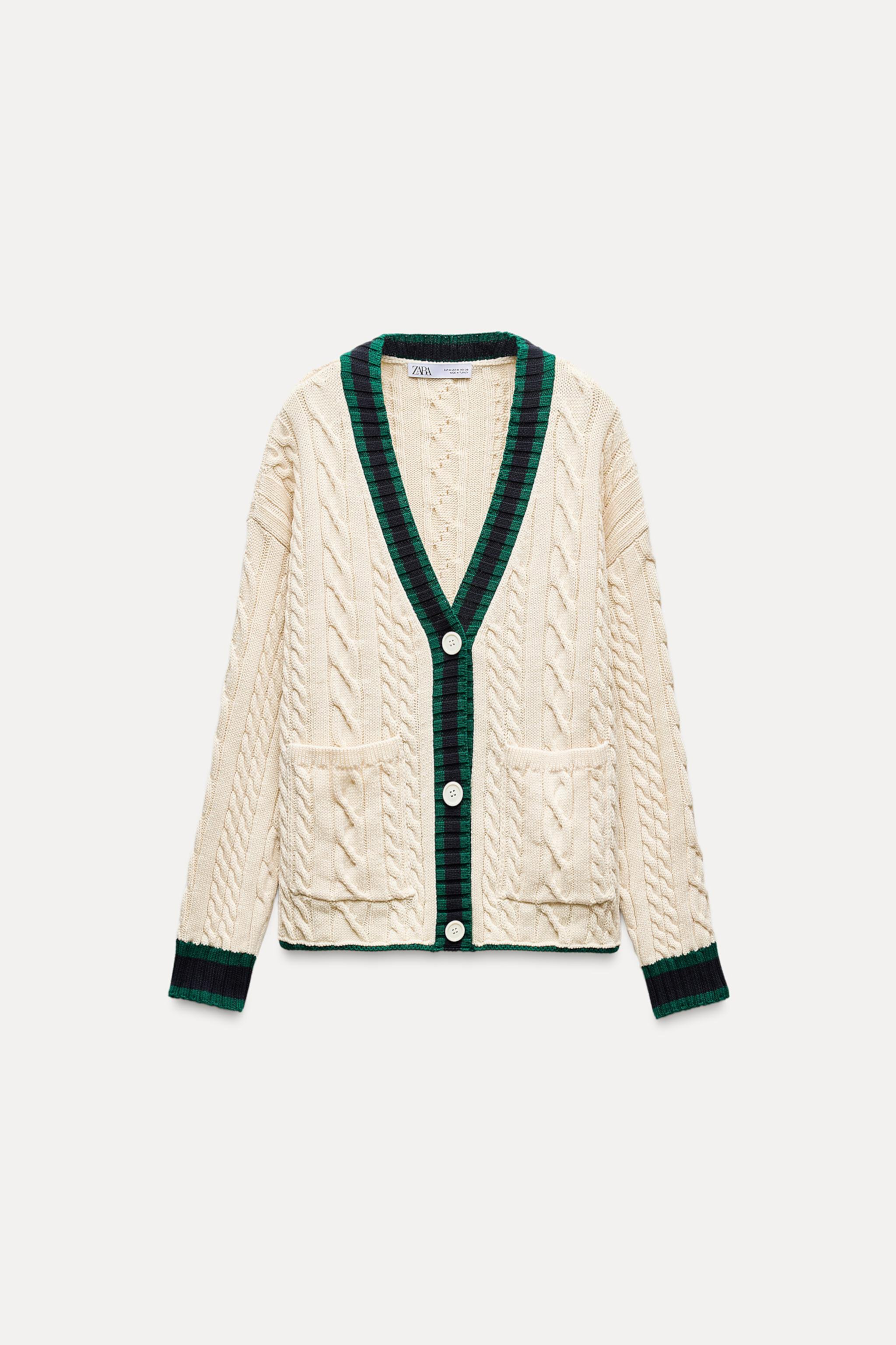 CABLE KNIT CARDIGAN ZARA