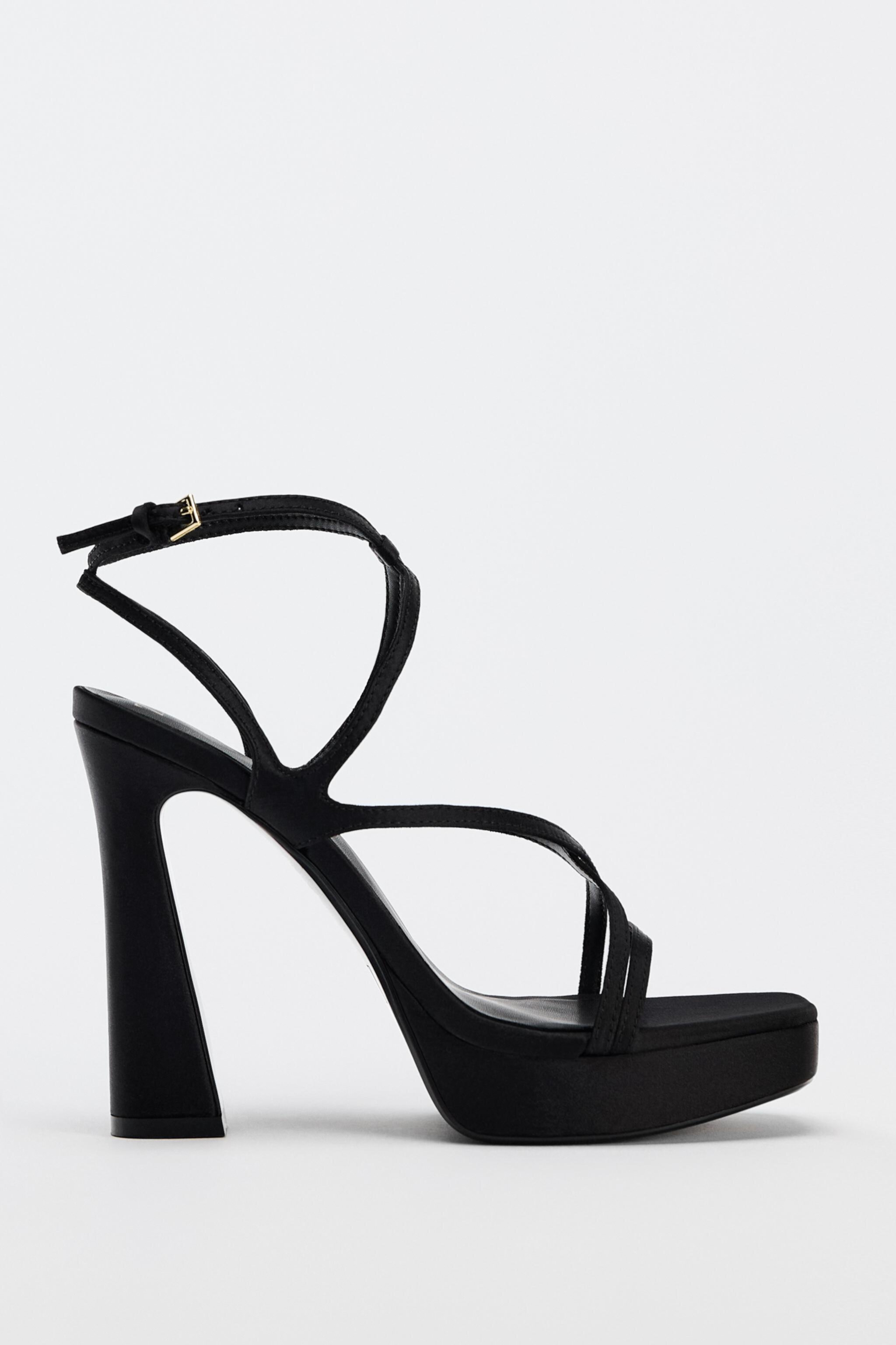 Женские Босоножки на каблуке Zara Chunky Platform Sandals ZARA