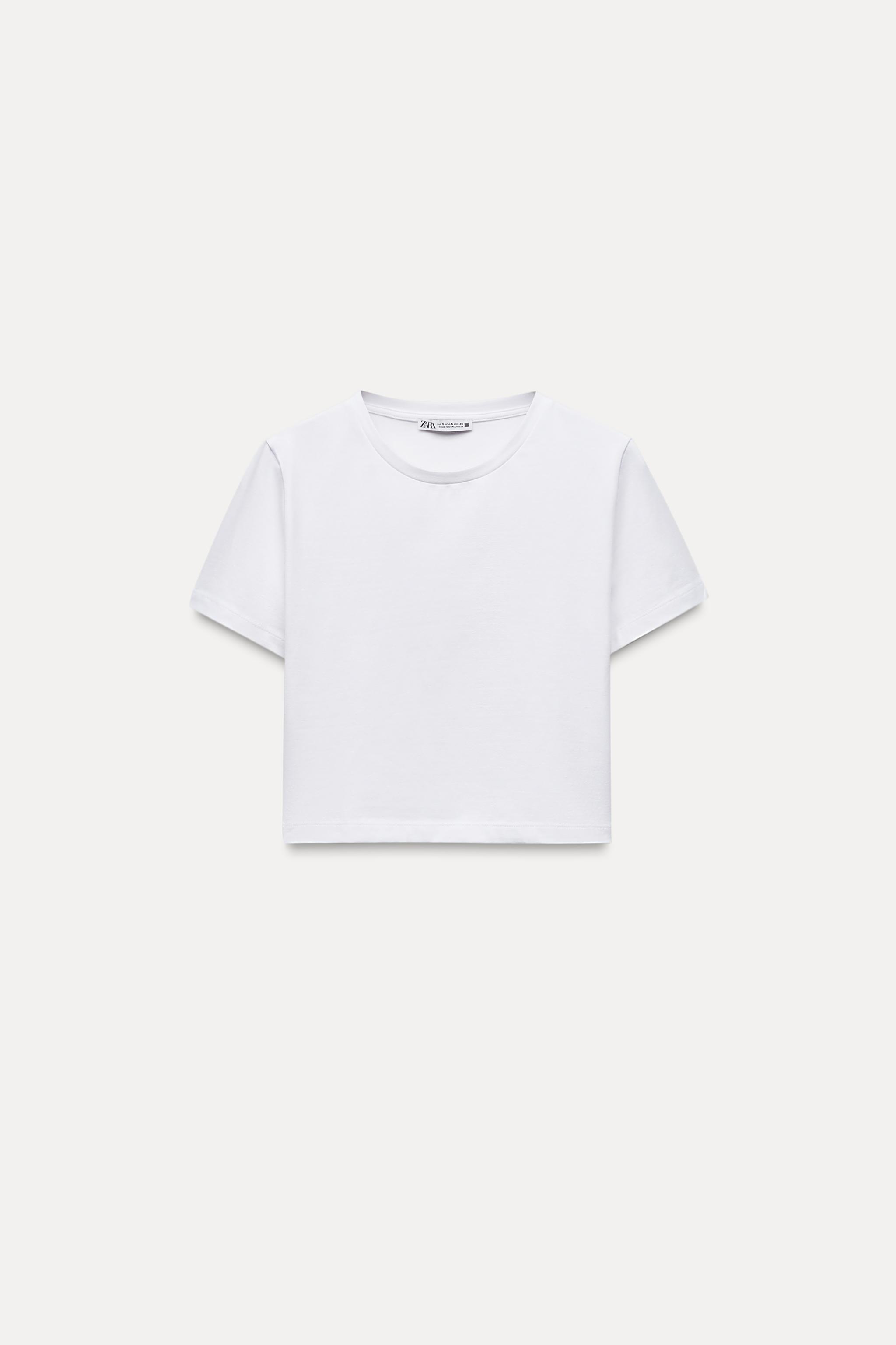 CROPPED STRETCH T-SHIRT Zara