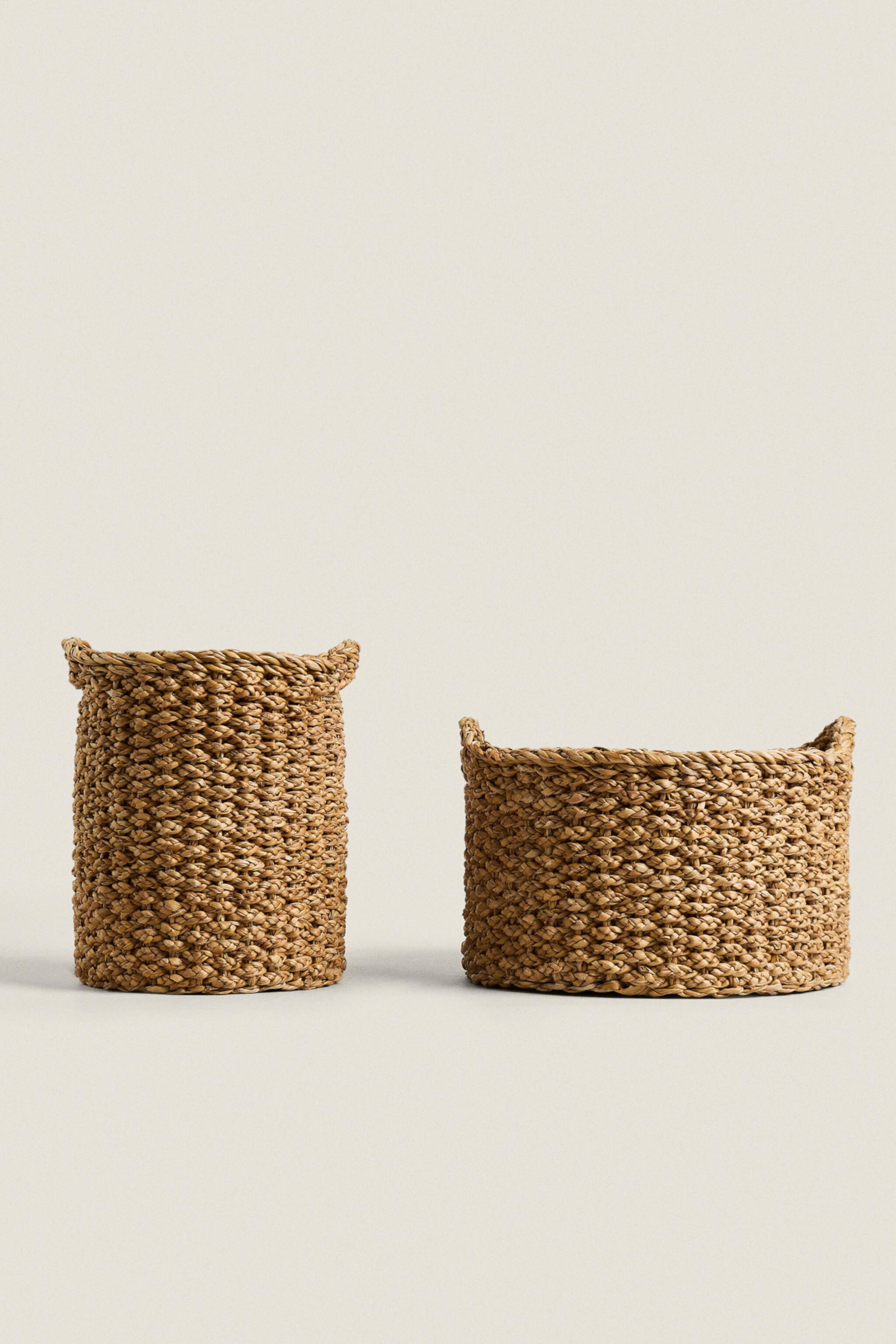 CYLINDRICAL SEAGRASS BASKET Zara Home