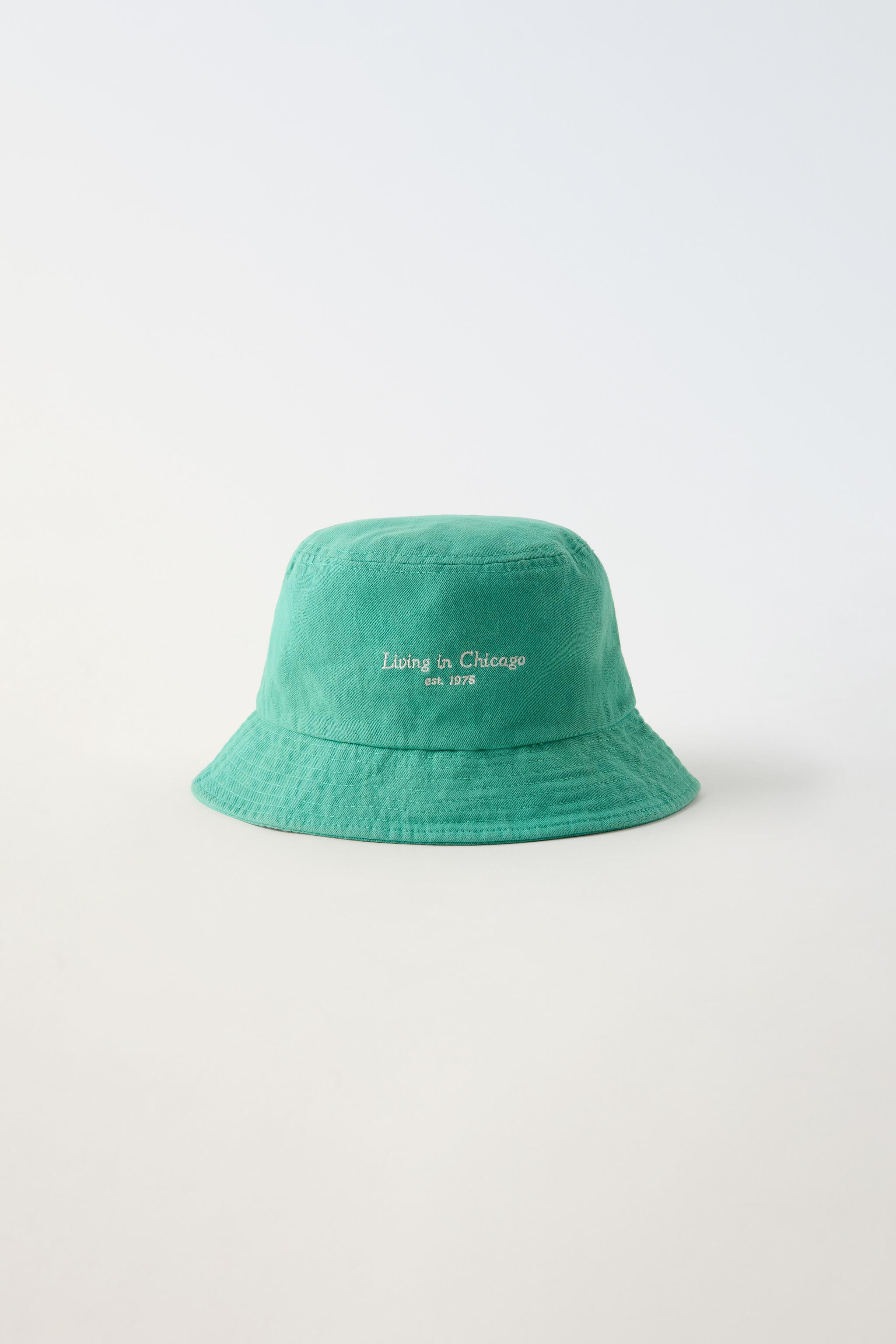 Панама ZARA EMBROIDERED TEXT BUCKET HAT ZARA