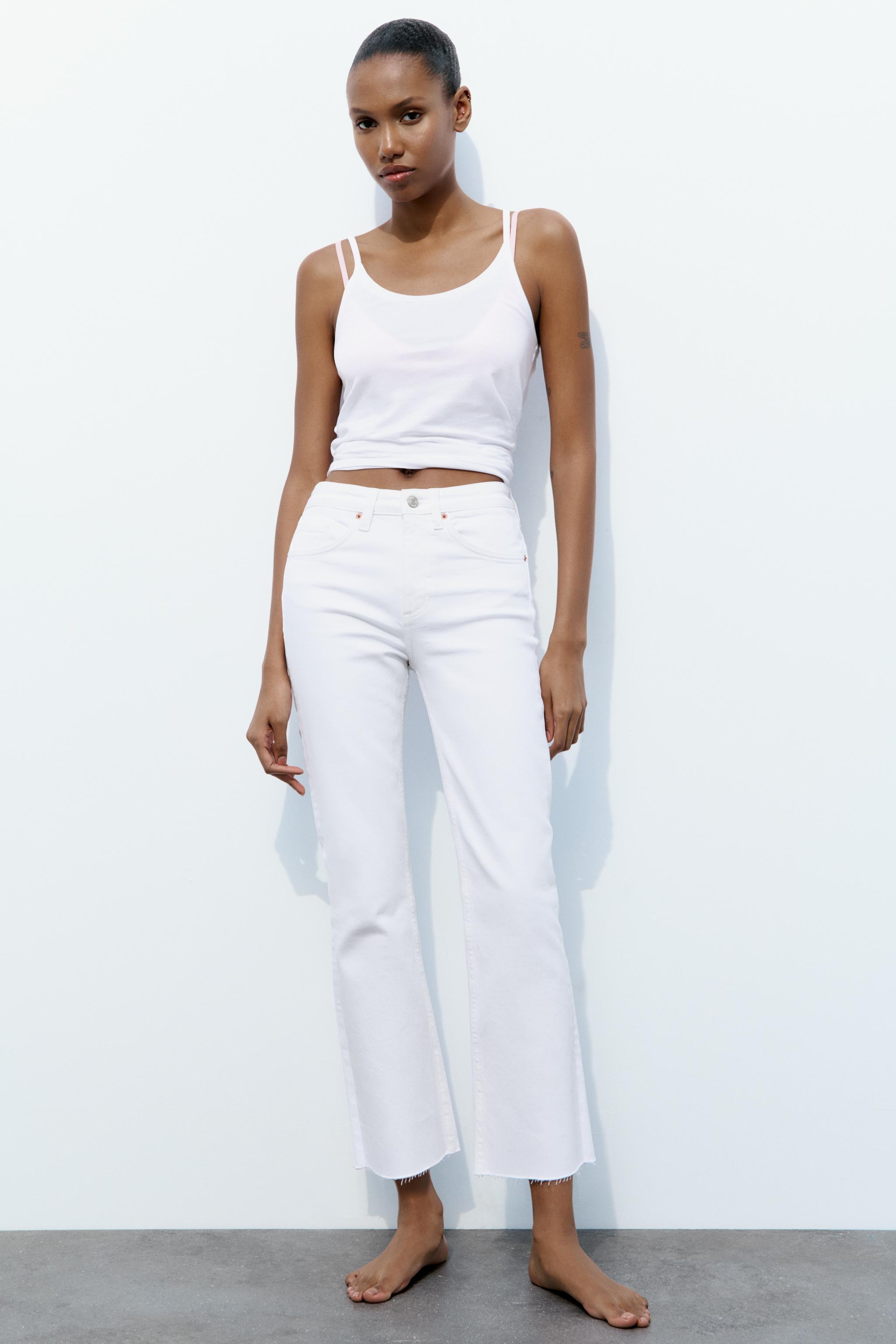 Женские Укороченные джинсы Zara FLARED CROPPED HIGH WAIST ZARA