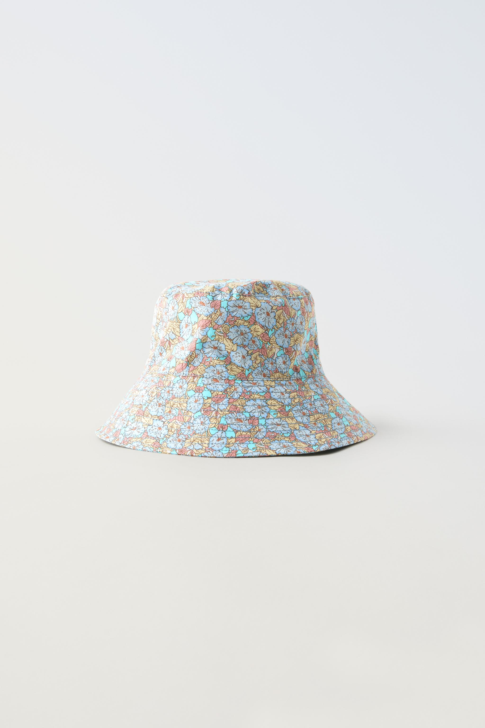 Панама ZARA FLORAL BUCKET HAT WITH STRAPS ZARA