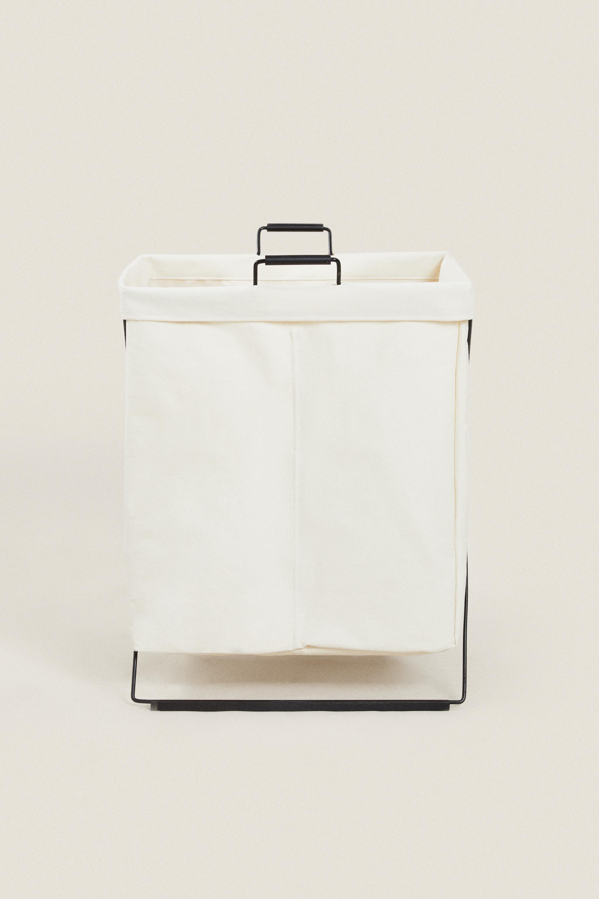 FOLDABLE DOUBLE LAUNDRY HAMPER Zara Home