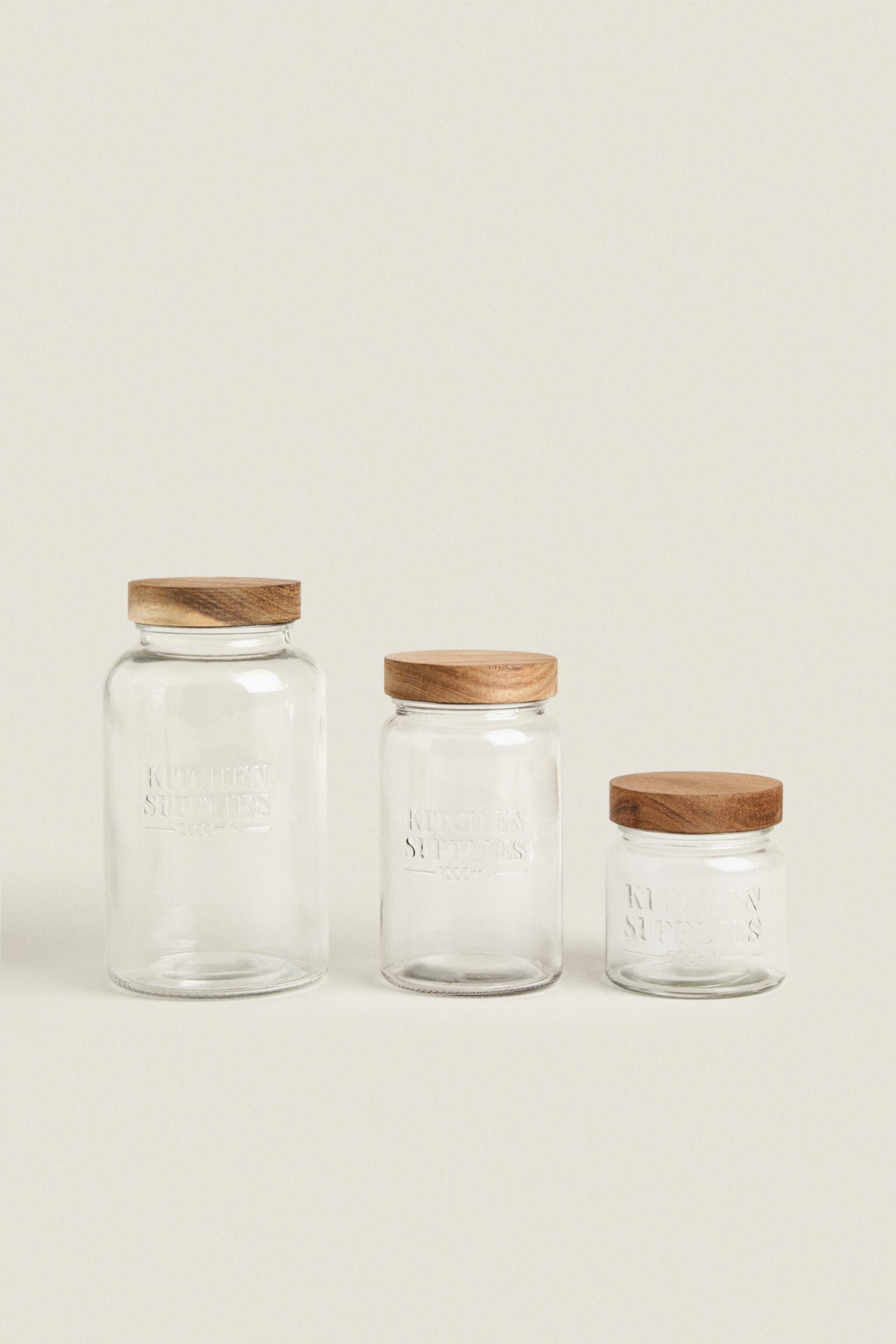 GLASS SCREW-ON STORAGE JAR Zara Home