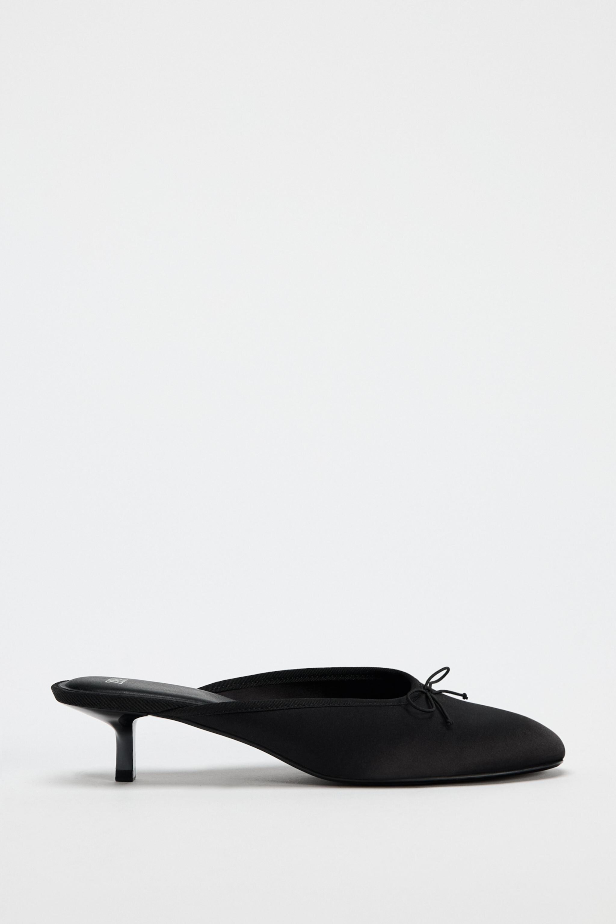 Женские Сабо и мюли Zara HEELED MULES WITH BOW ZARA