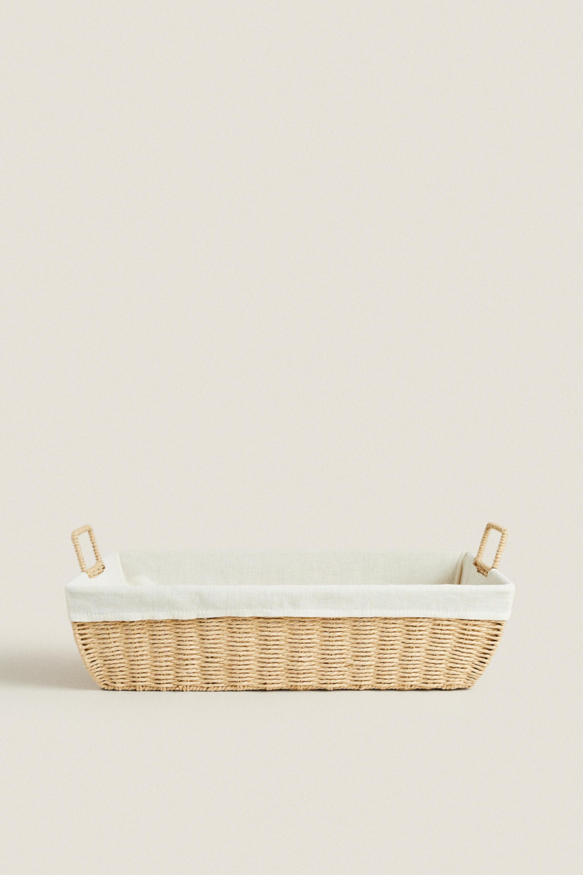 IRONING BASKET WITH FABRIC LINING Zara Home