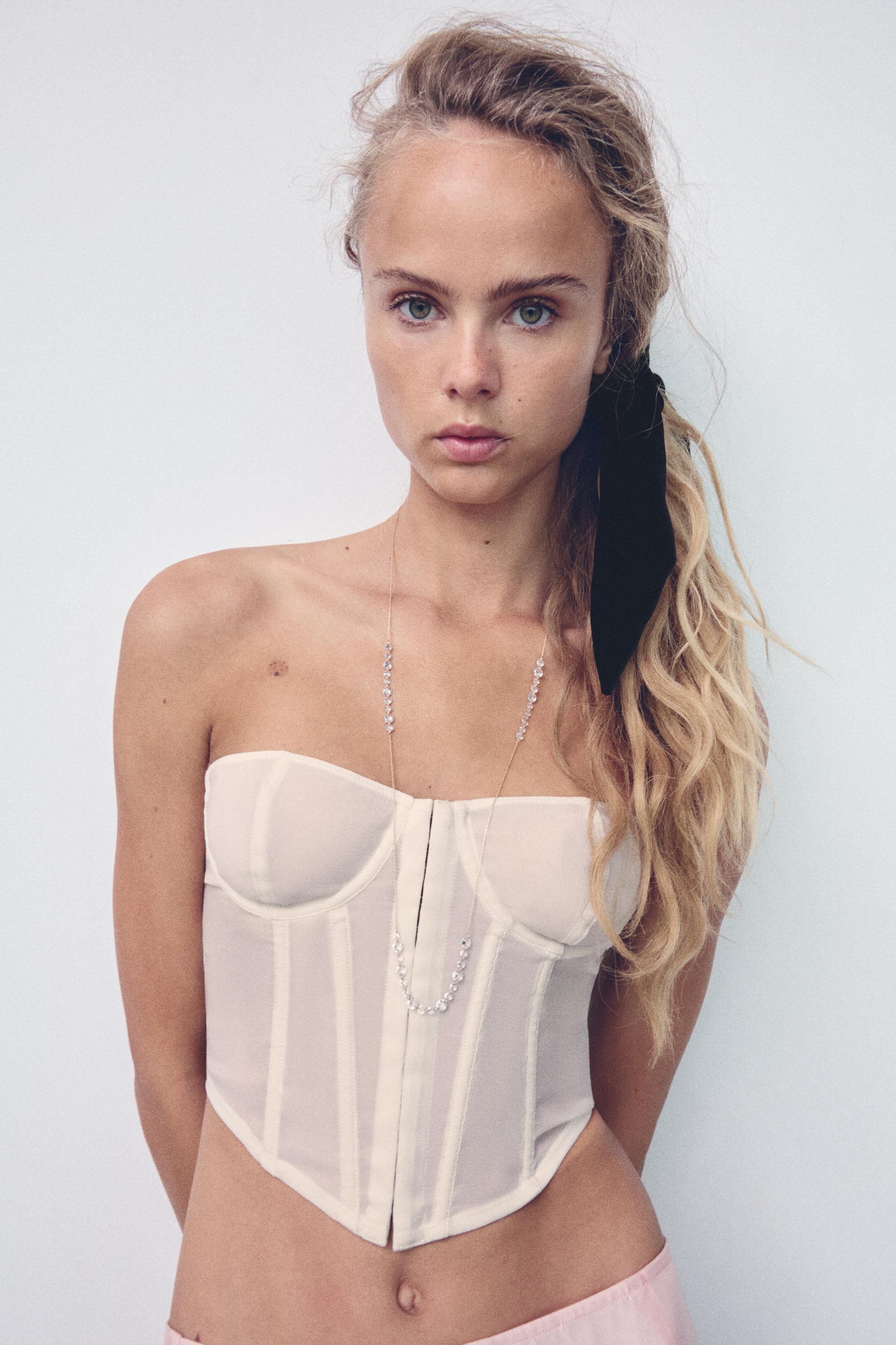 LACE-UP UNDERWIRE CORSET ZARA