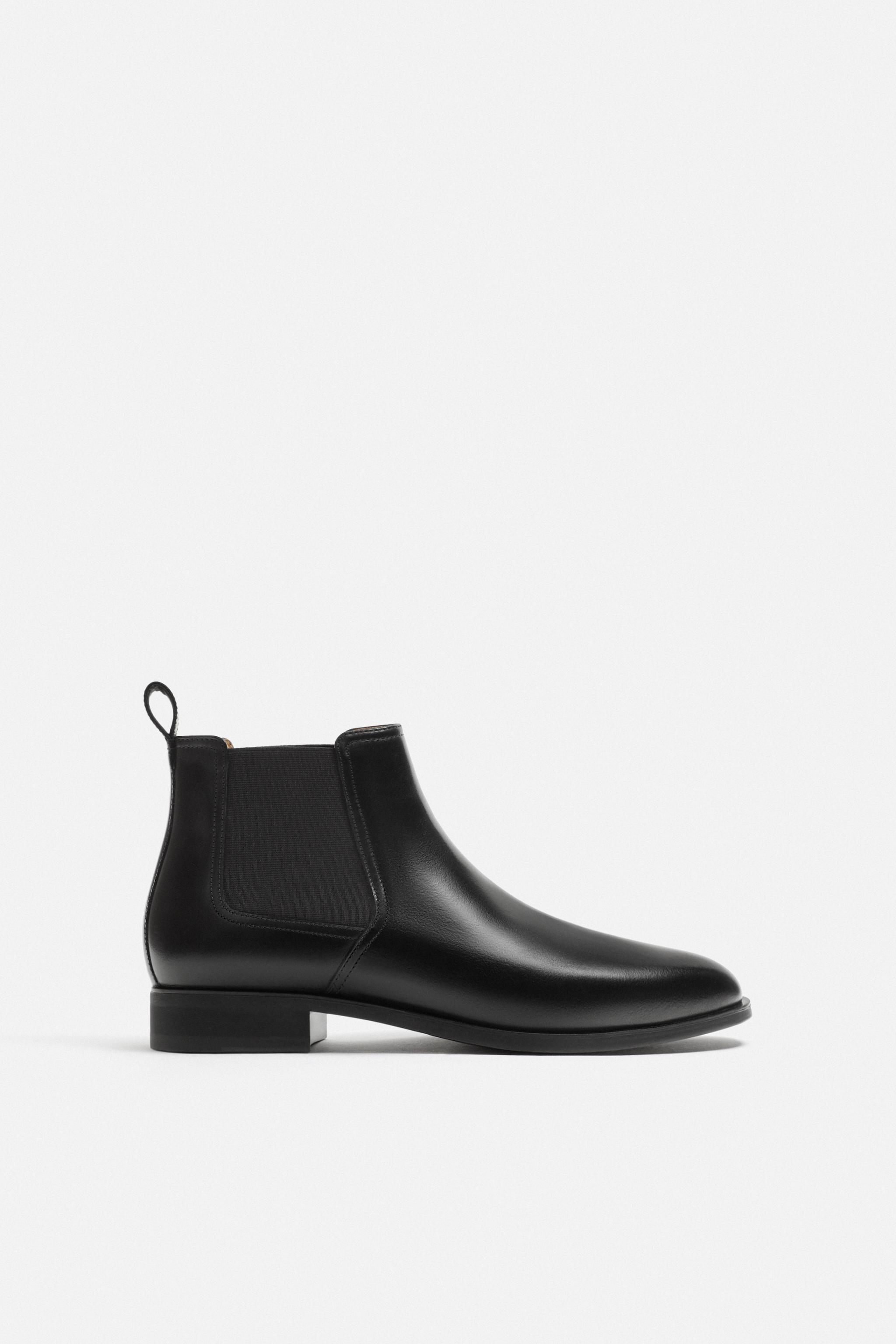  Ботинки челси Zara LEATHER ANKLE BOOTS ZARA