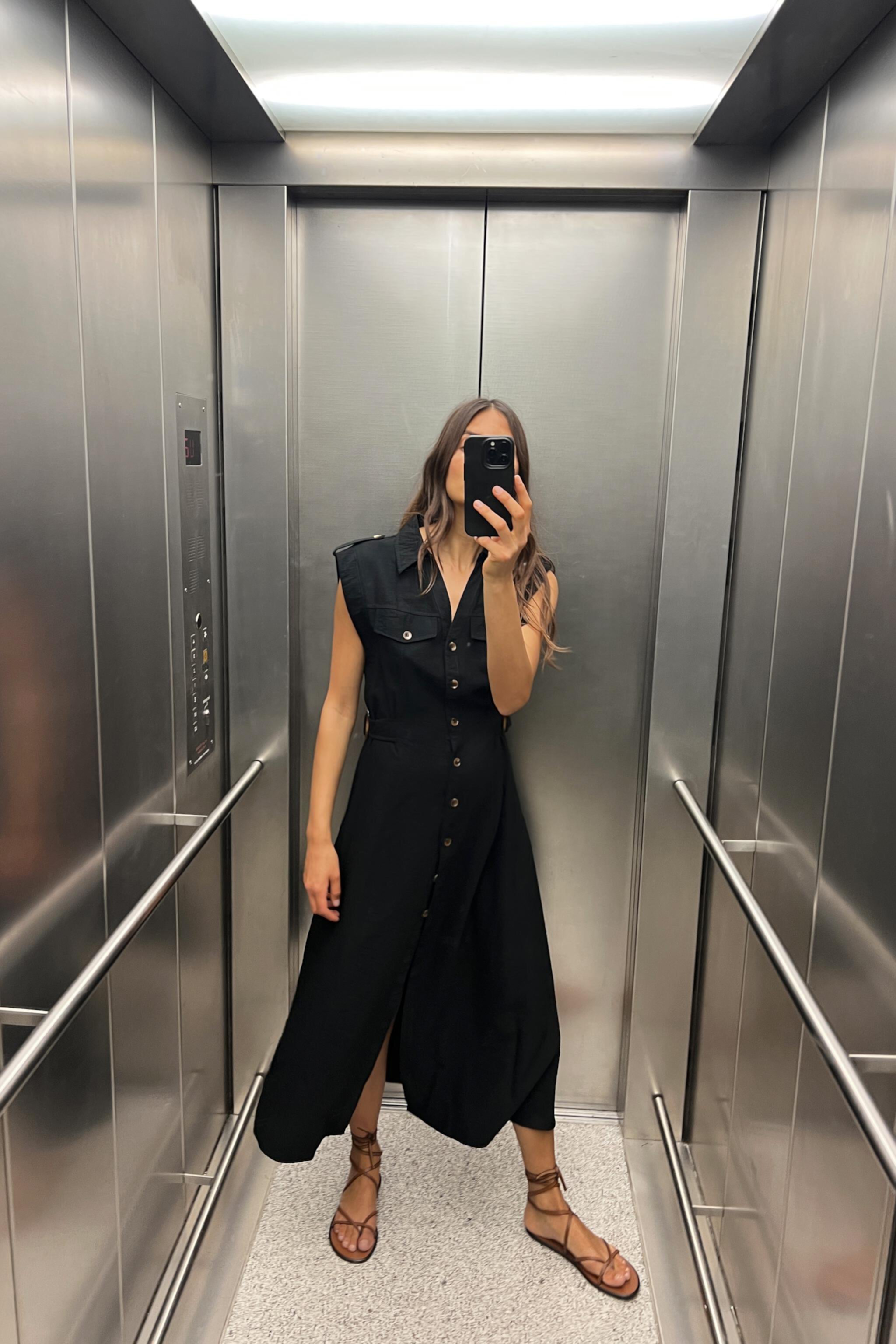 Женское Платье футболка-рубашка ZARA MIDI SHIRT DRESS ZARA