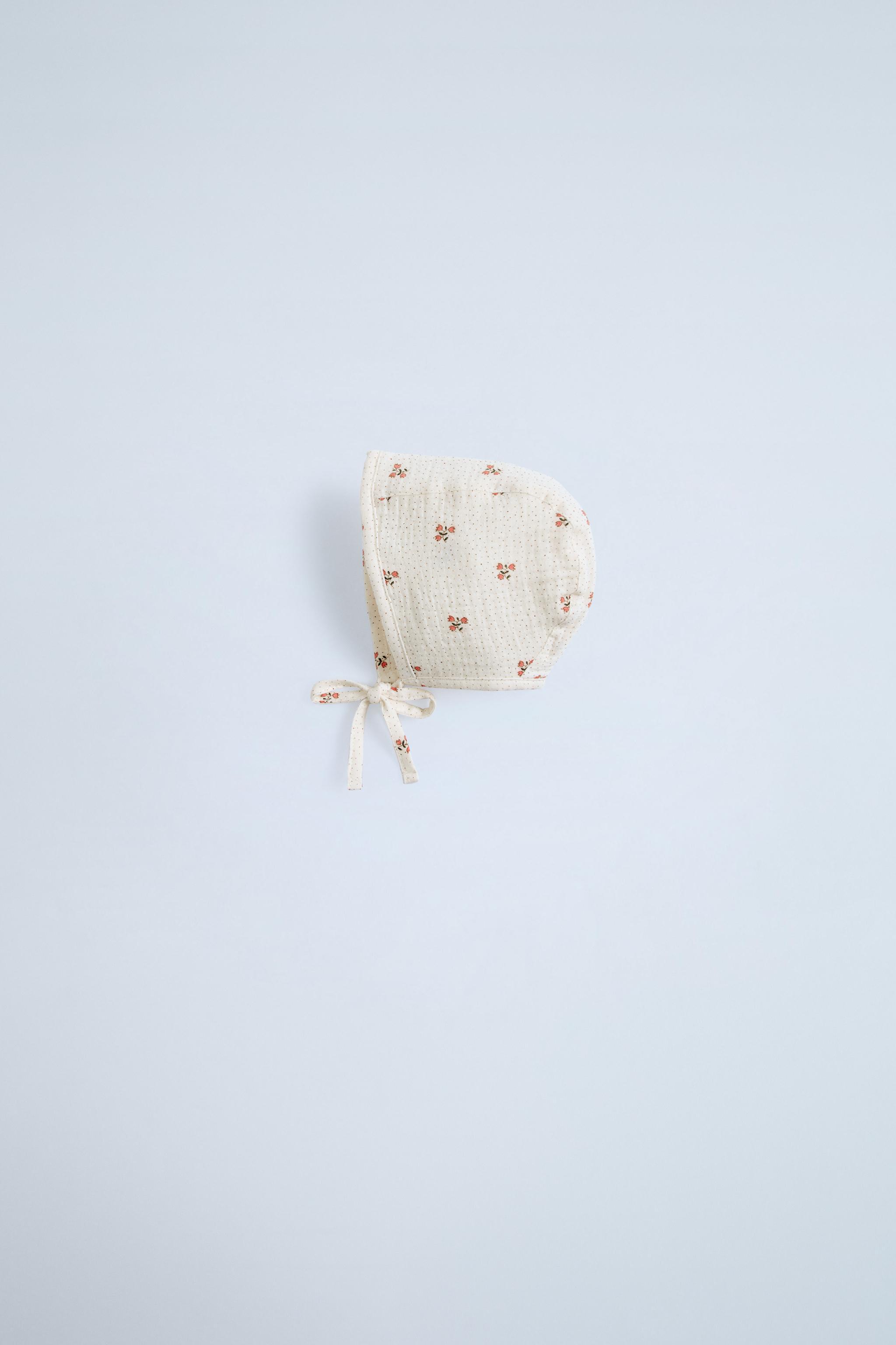 MINI FLOWER MUSLIN BONNET ZARA