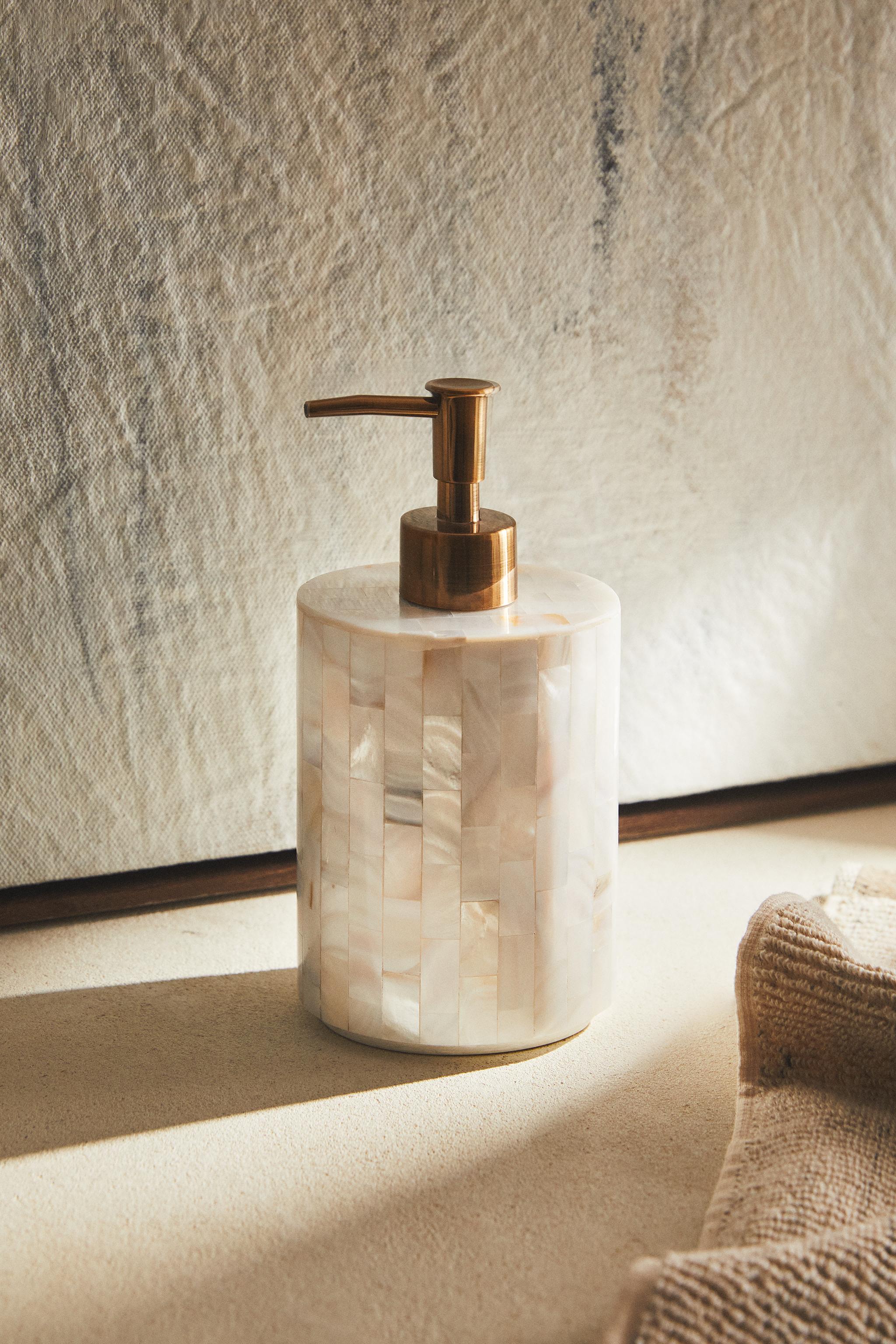 MOTHER-OF-PEARL-EFFECT BATHROOM DISPENSER Zara Home