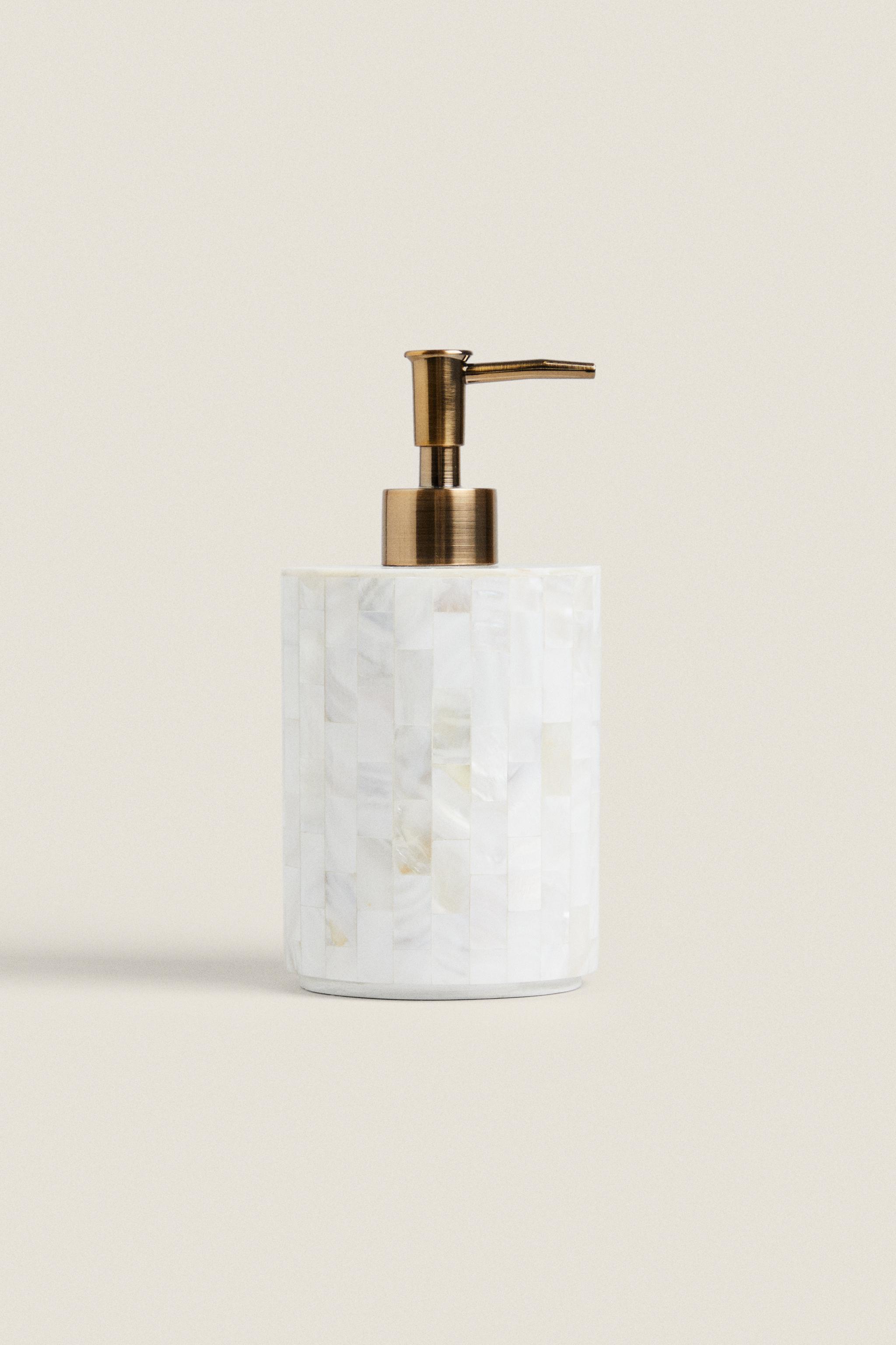 MOTHER-OF-PEARL-EFFECT BATHROOM DISPENSER Zara Home