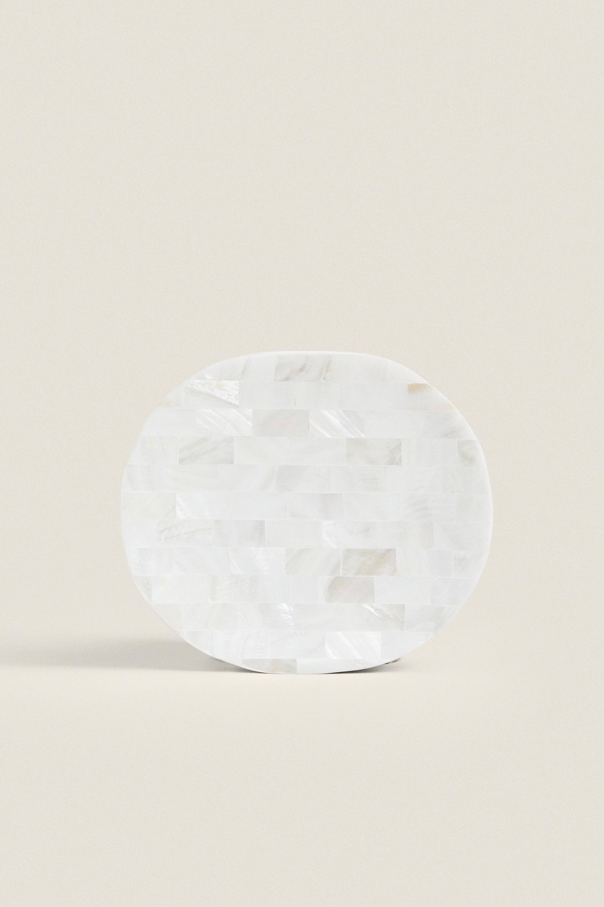 MOTHER-OF-PEARL-EFFECT BATHROOM SOAP DISH Zara Home