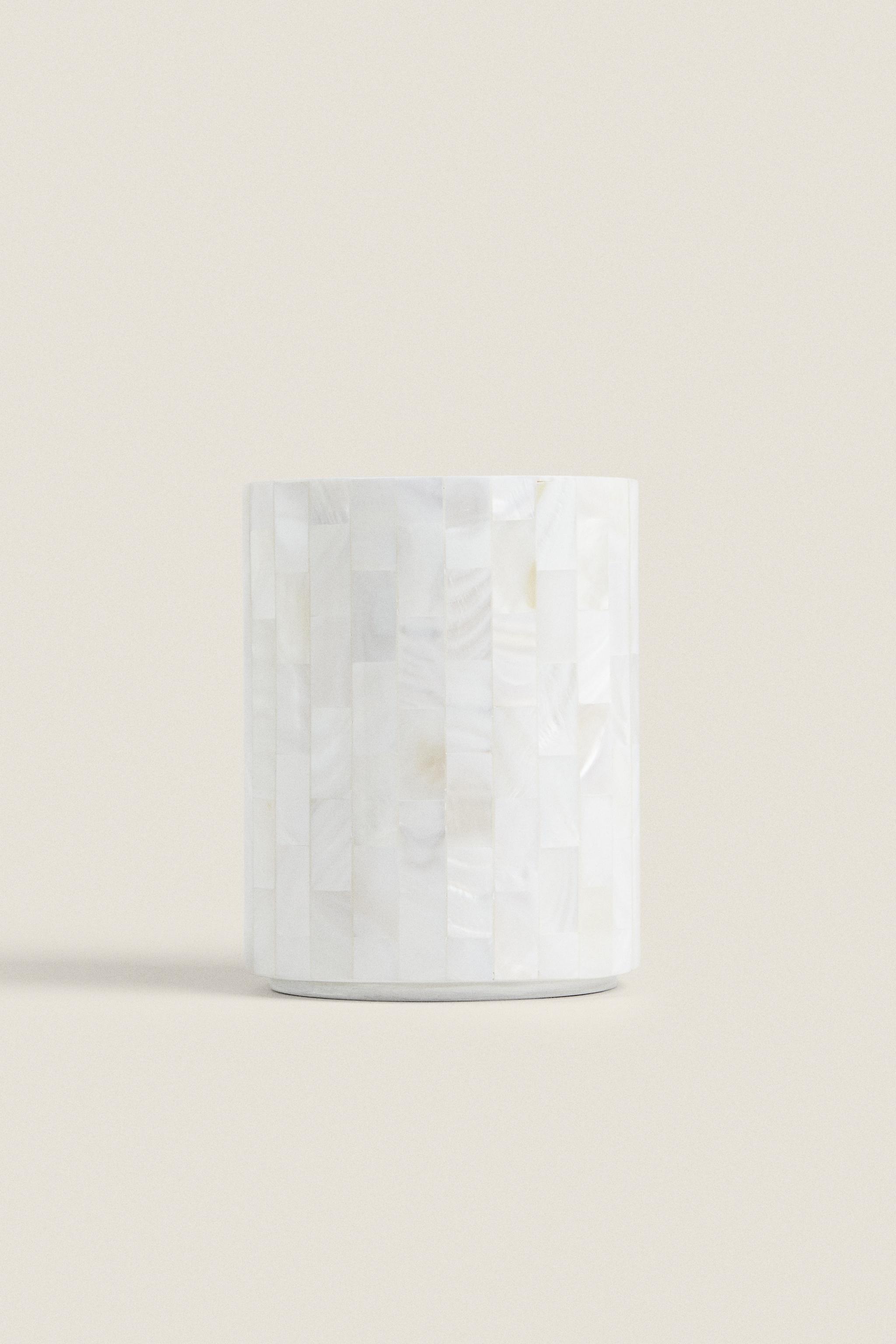 MOTHER-OF-PEARL TOOTHBRUSH CUP Zara Home