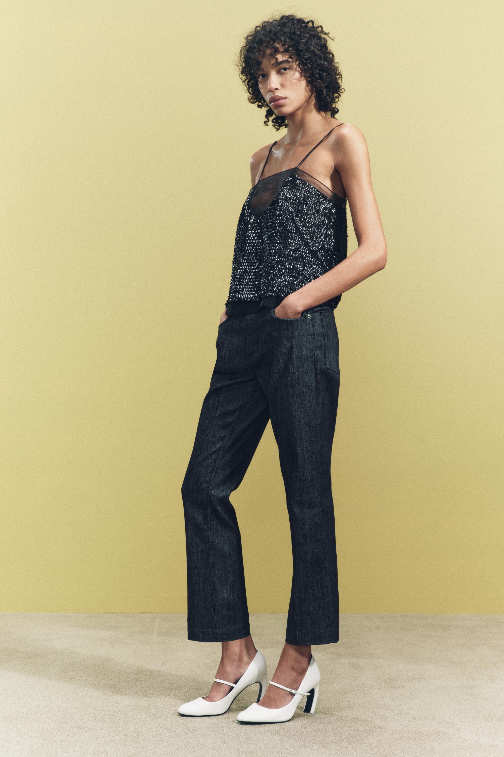 ORGANZA SEQUIN TOP ZW COLLECTION Zara