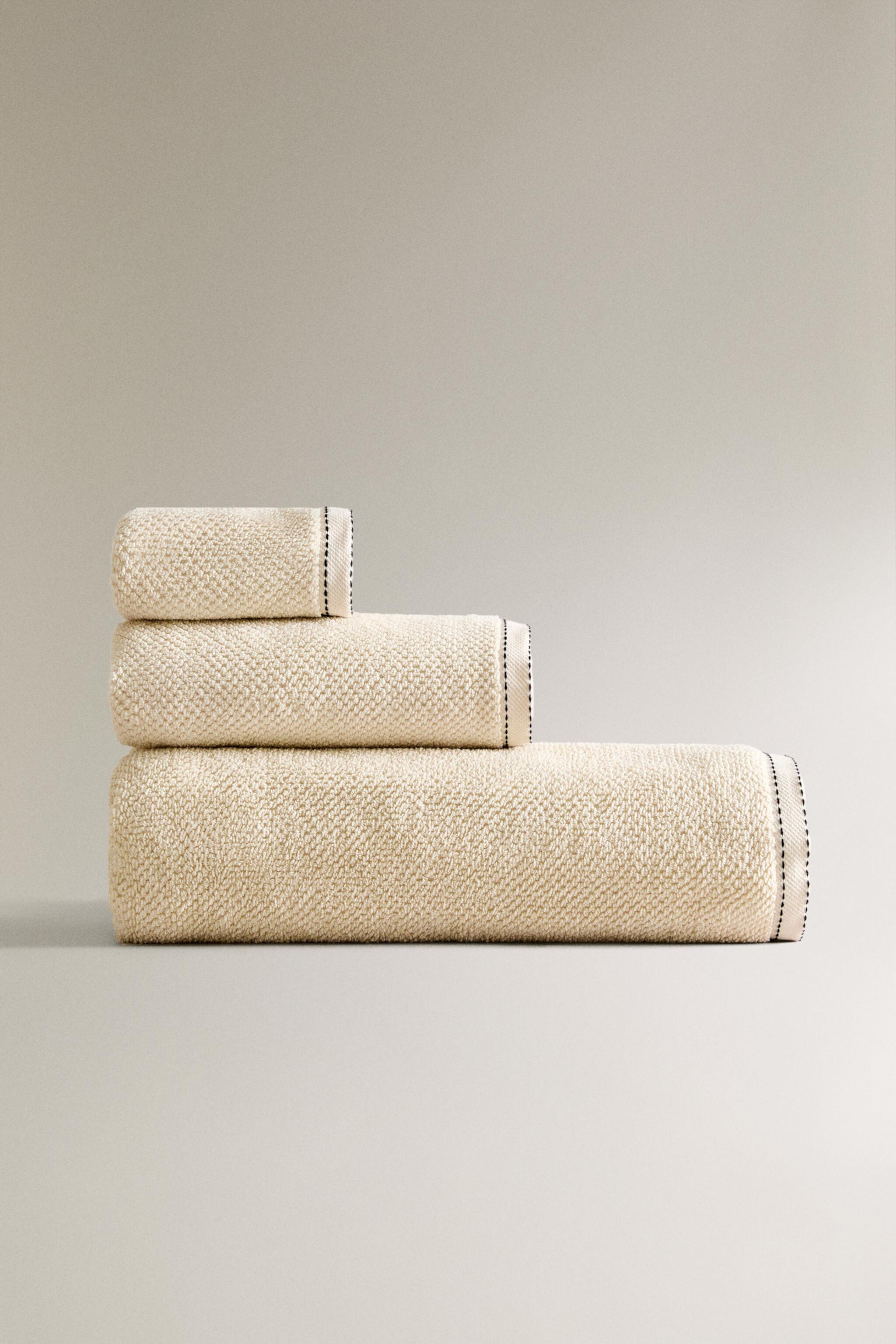 RICE STITCH BATH TOWEL Zara Home