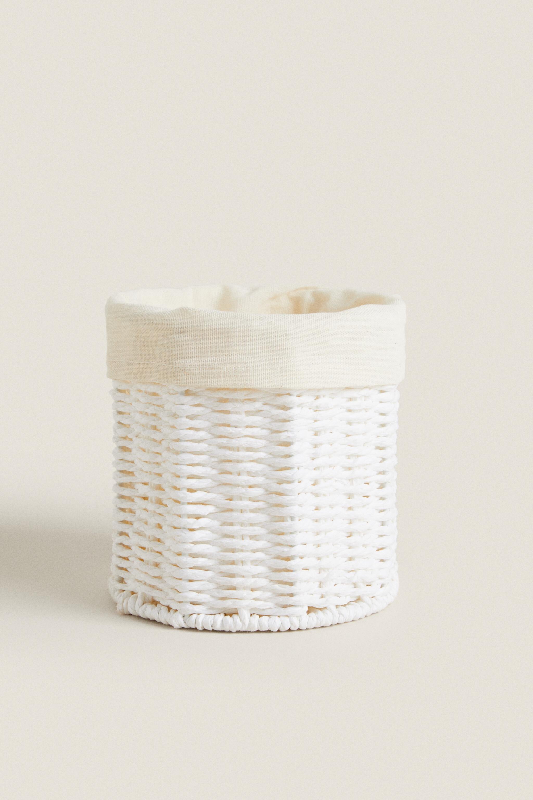 ROUND HAMPER WITH LINEN LINING Zara Home