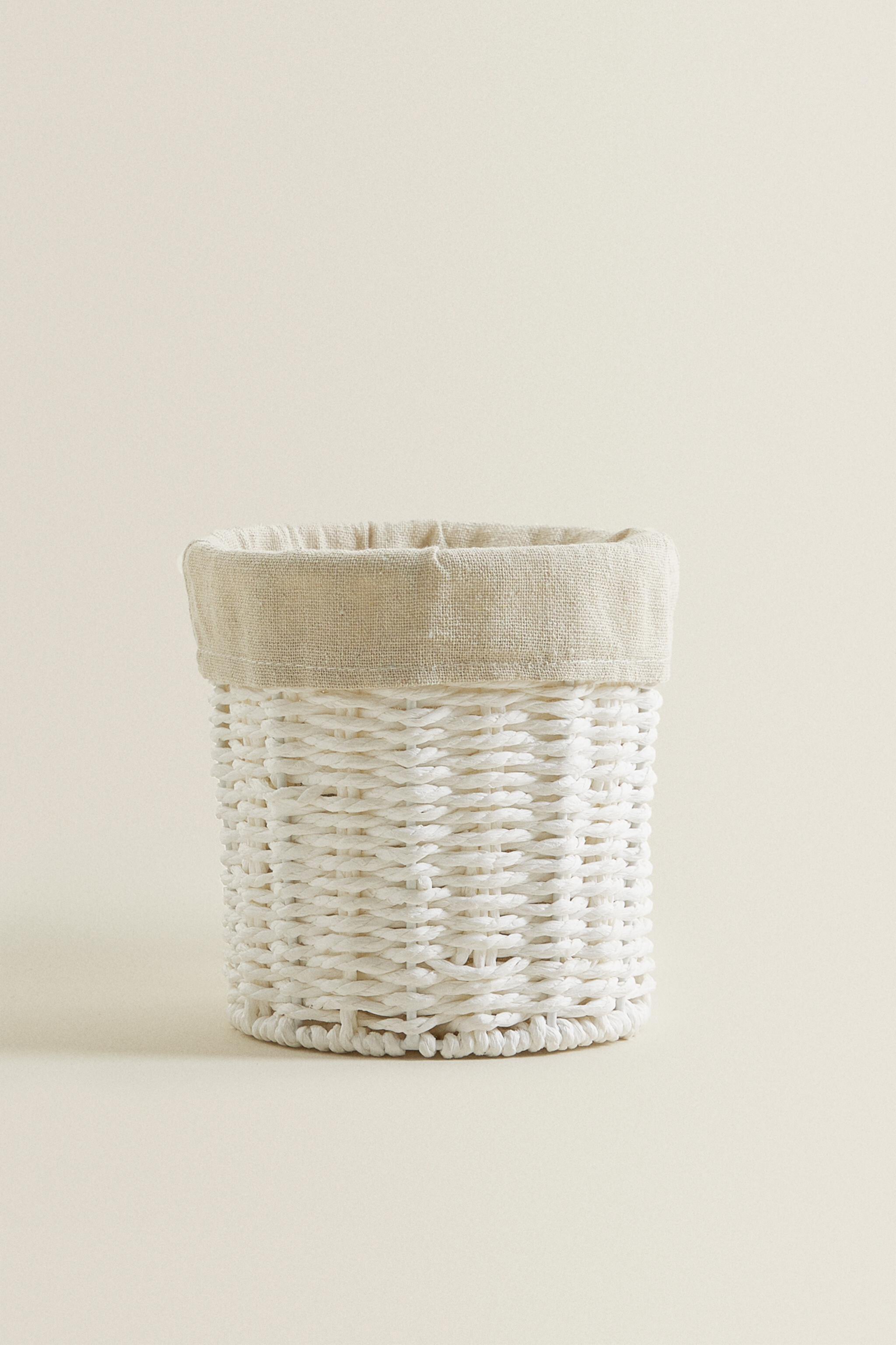 ROUND HAMPER WITH LINEN LINING Zara Home