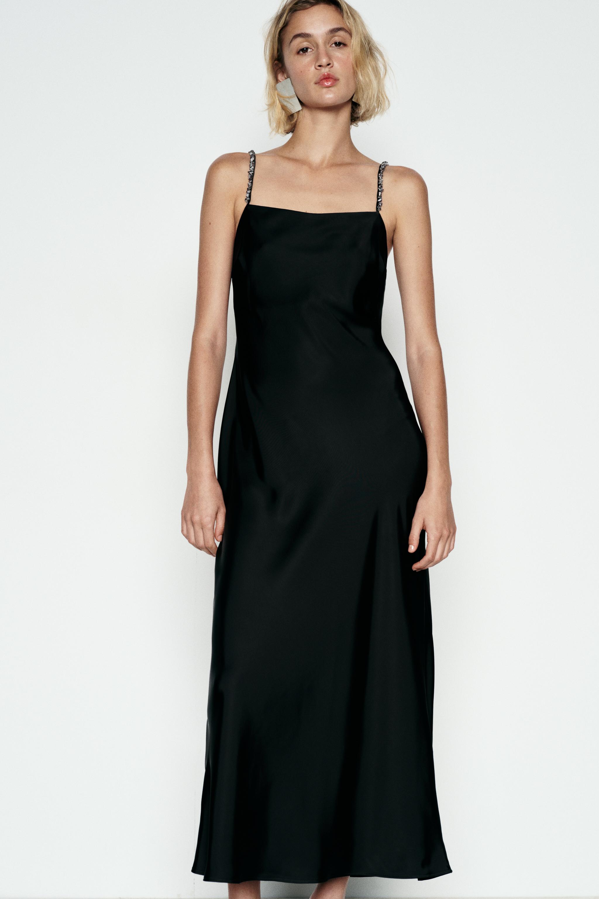 Женское Повседневное платье Zara Satin Slip ZARA