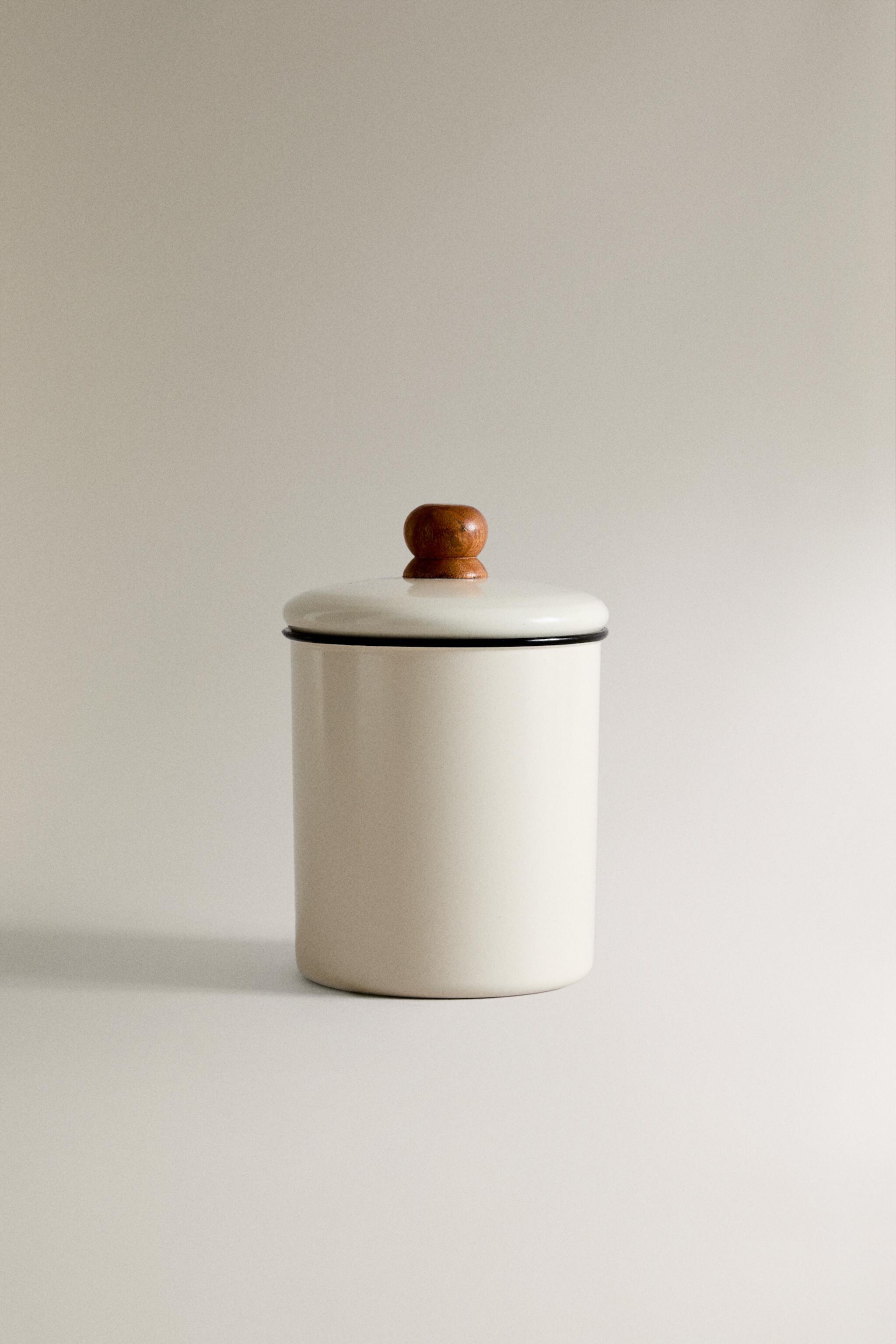 SMALL ENAMELED PET TREATS JAR Zarahome