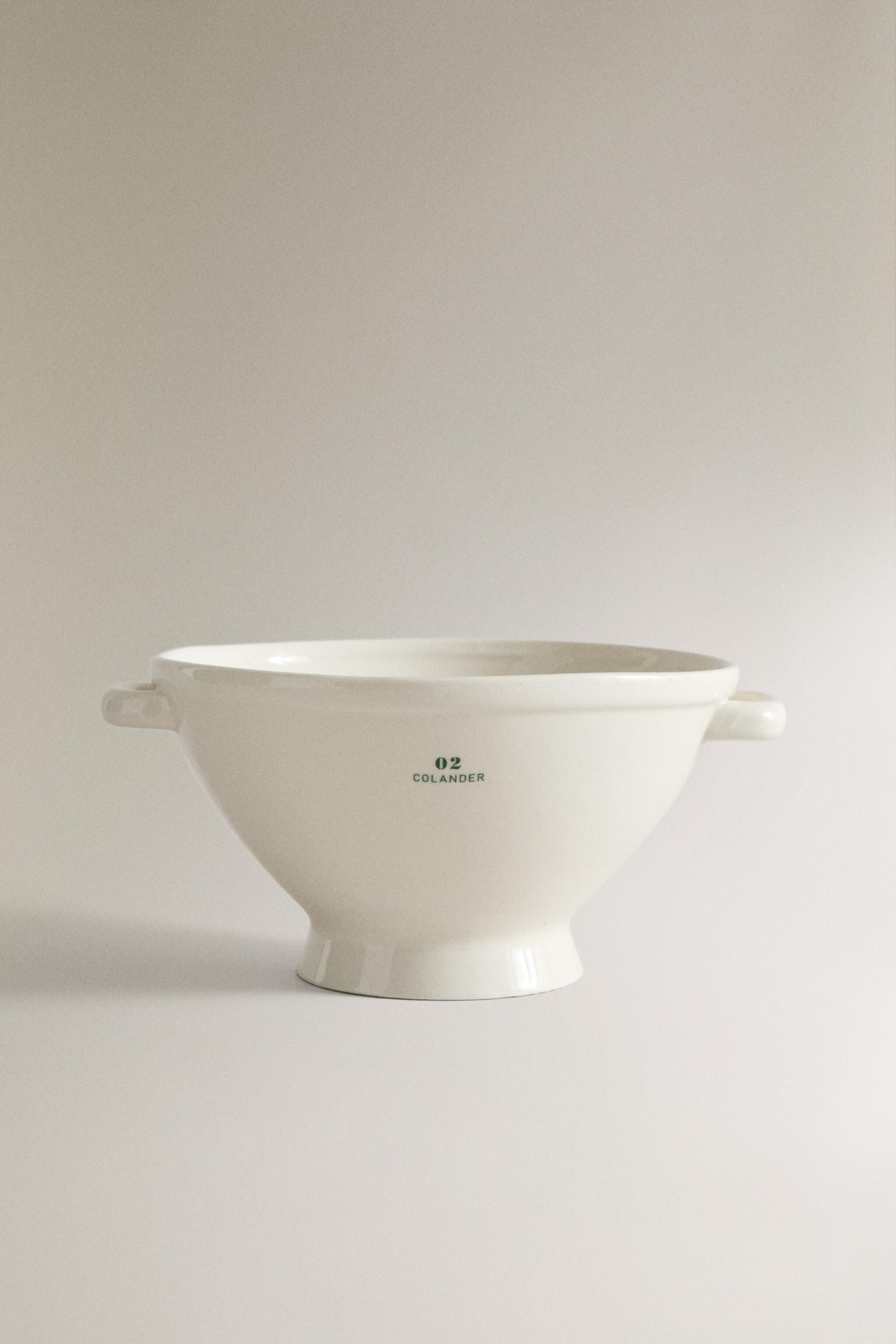 STONEWARE COLANDER WITH HANDLES Zara Home