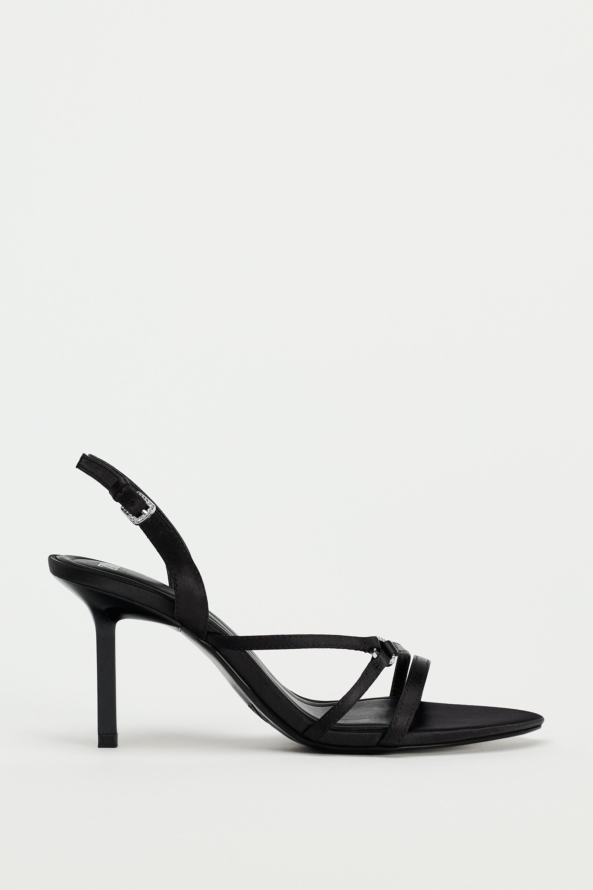 Женские Босоножки на каблуке ZARA STRAPPY SANDALS ZARA