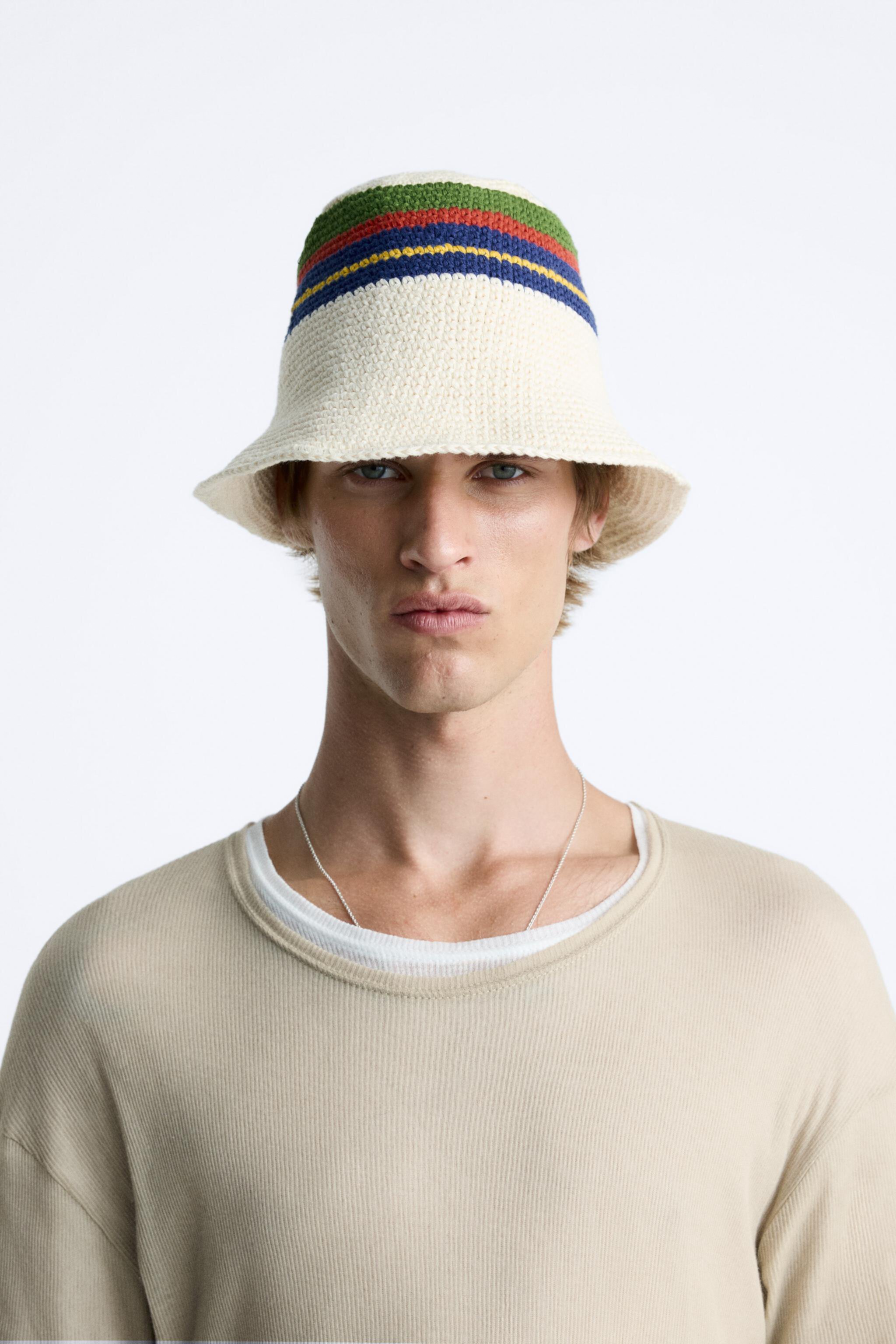 Панама ZARA STRIPED CROCHET HAT ZARA