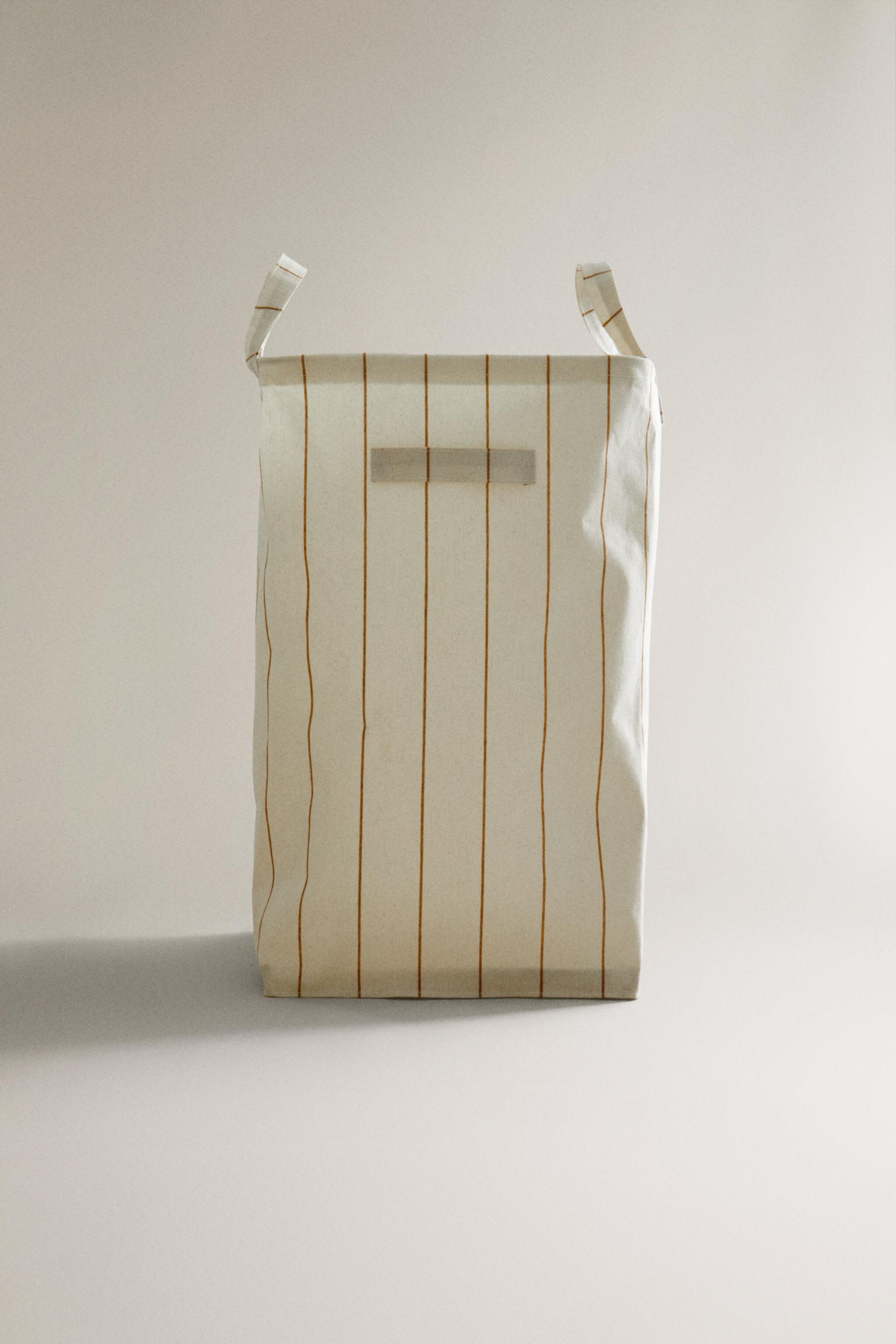 STRIPED LAUNDRY HAMPER Zara Home