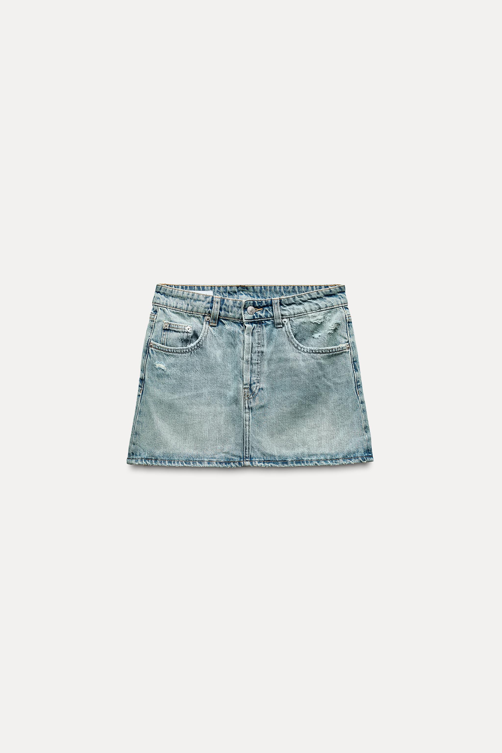 Женская Юбка мини ZARA TRF DENIM MINI SKIRT ZARA