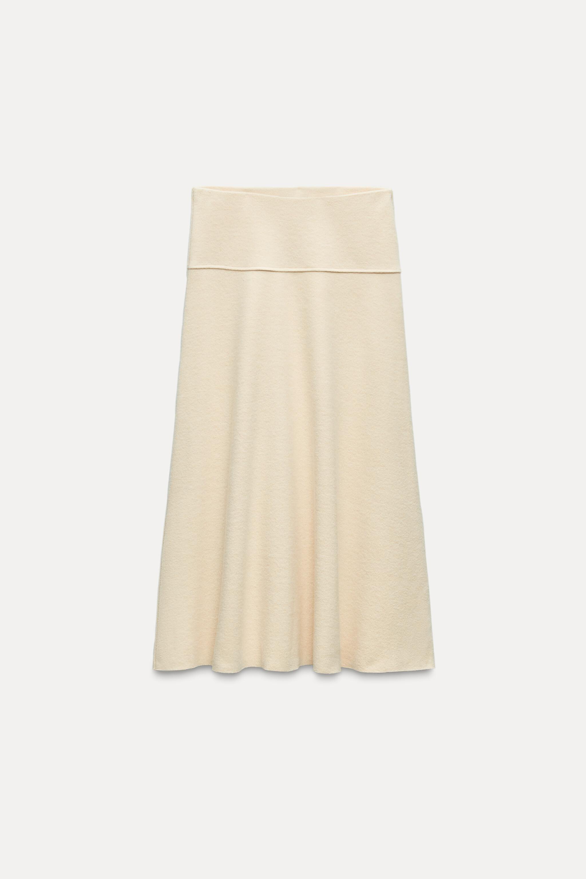 VOLUMINOUS SOFT MIDI SKIRT ZARA