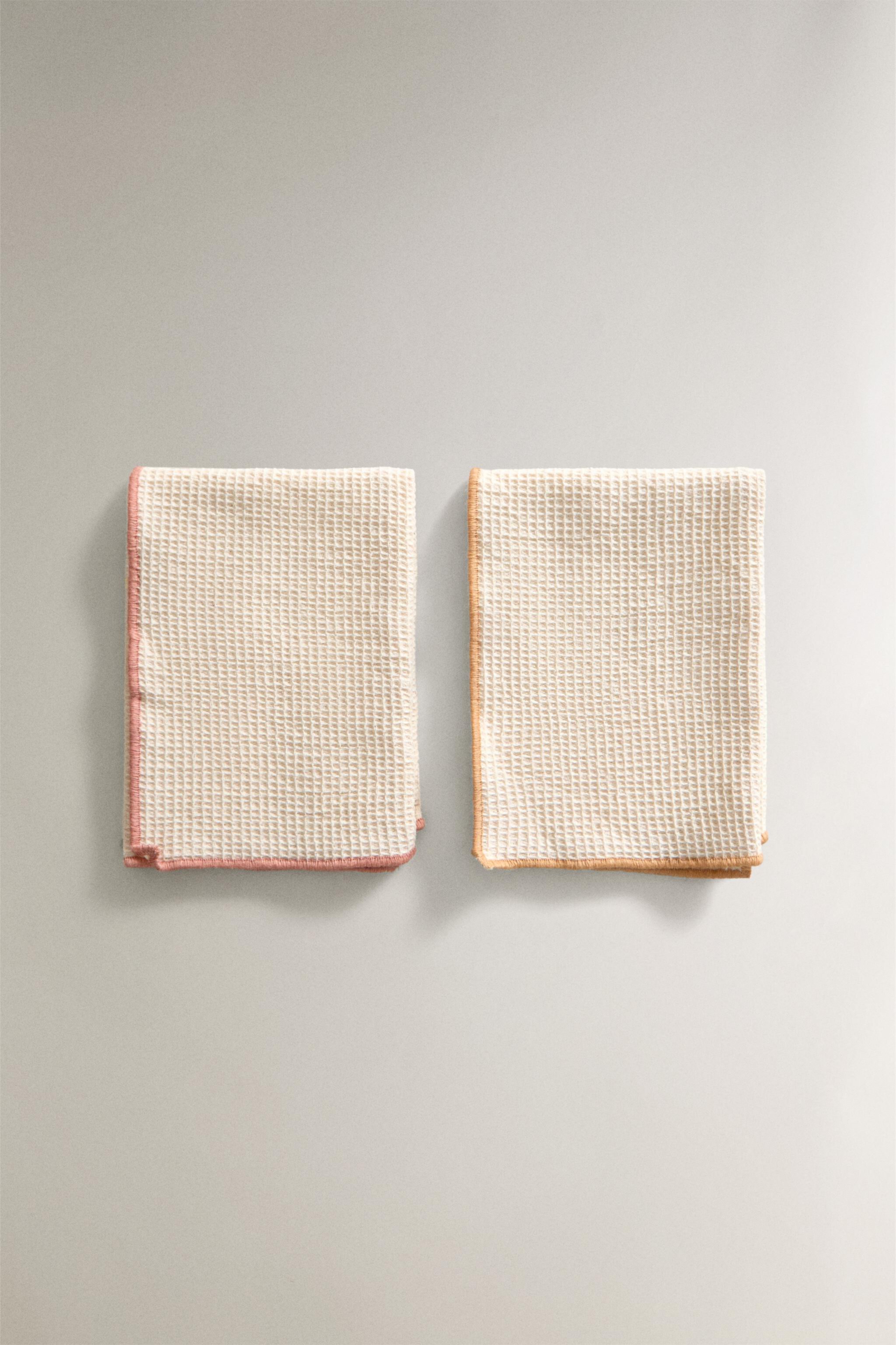 WAFFLE-KNIT CLEANING KITCHEN TOWELS (PACK OF 2) Zarahome