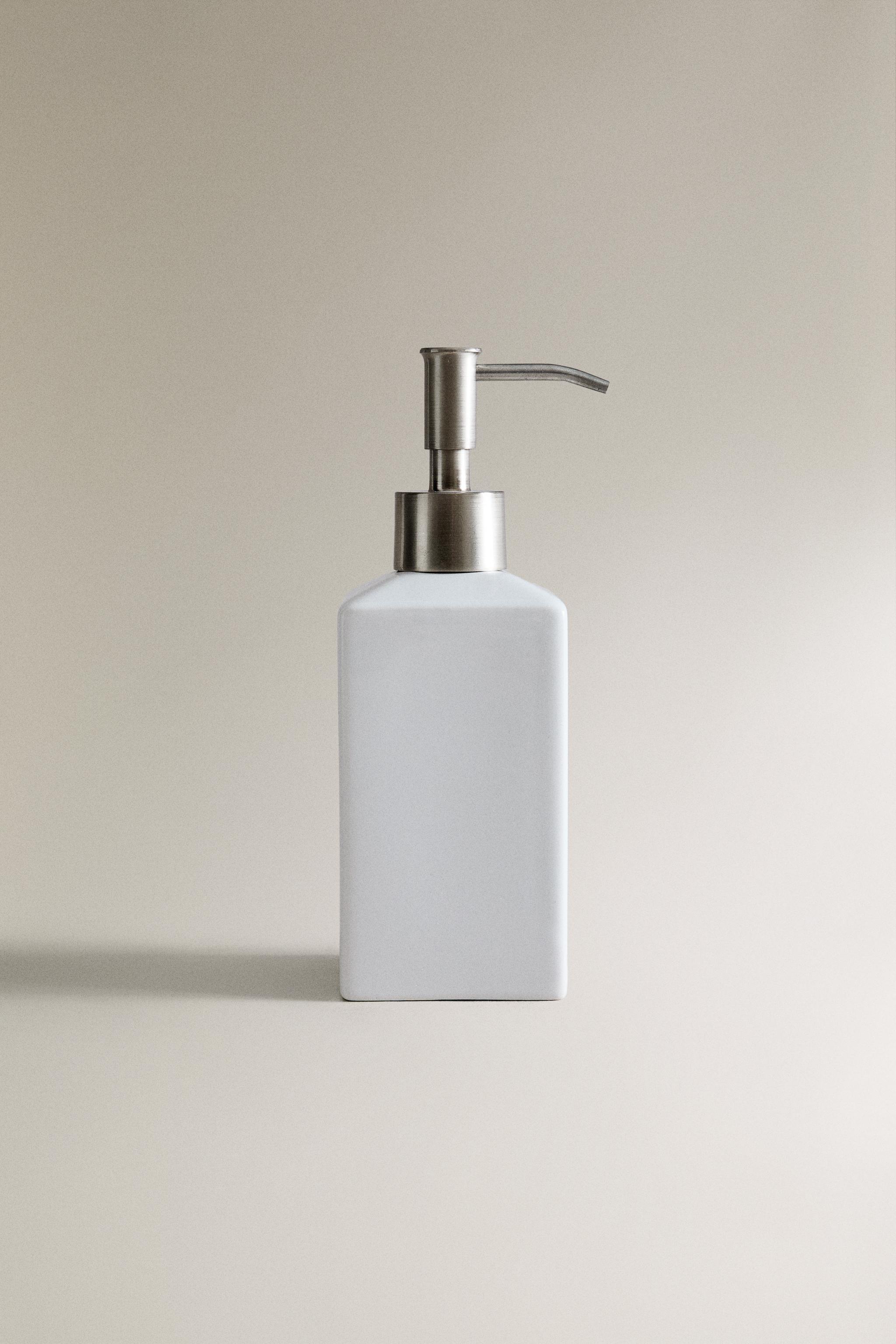 WHITE EARTHENWARE BATHROOM DISPENSER Zara Home