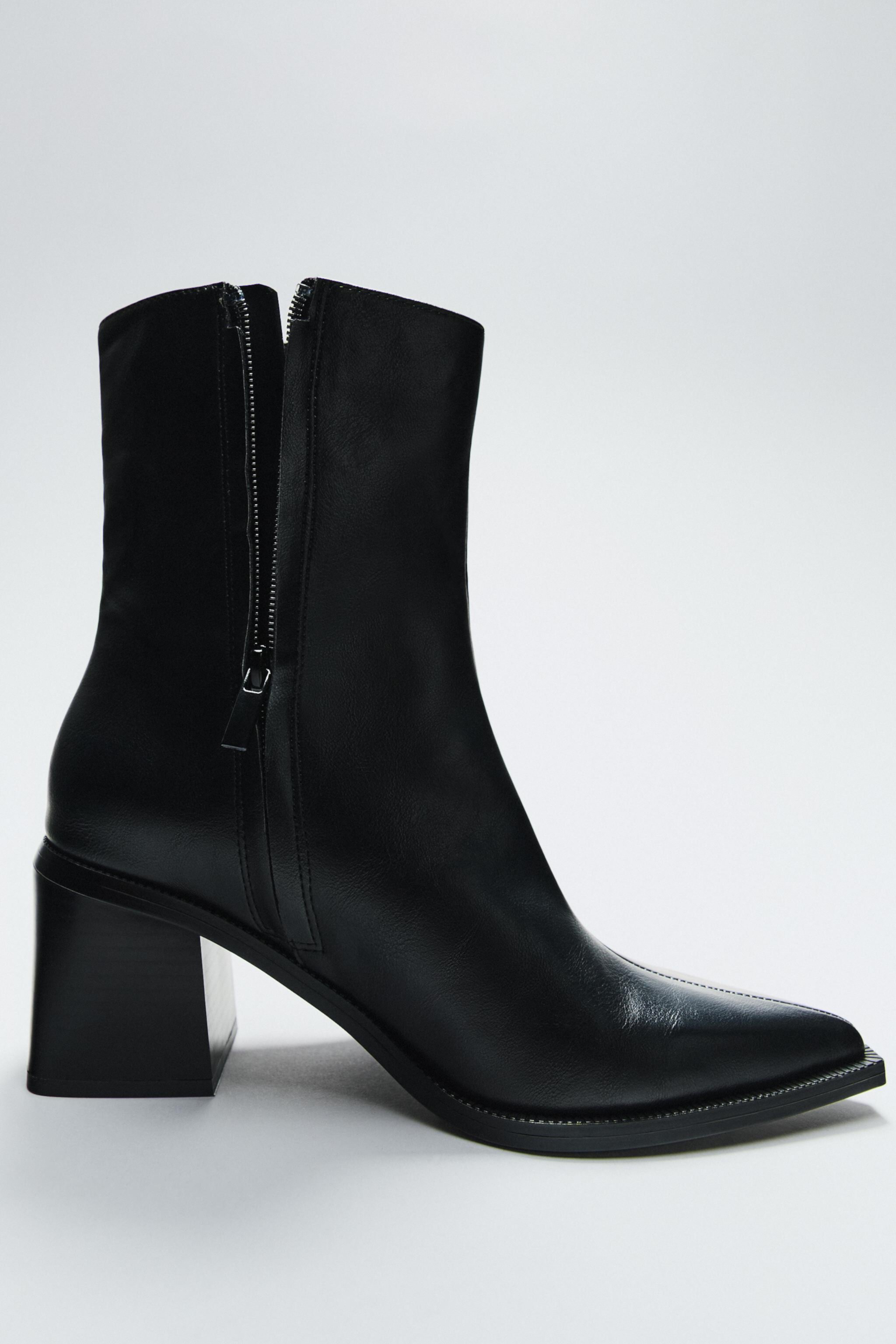 Женские Ботильоны на каблуке Zara Wide Heeled ZARA