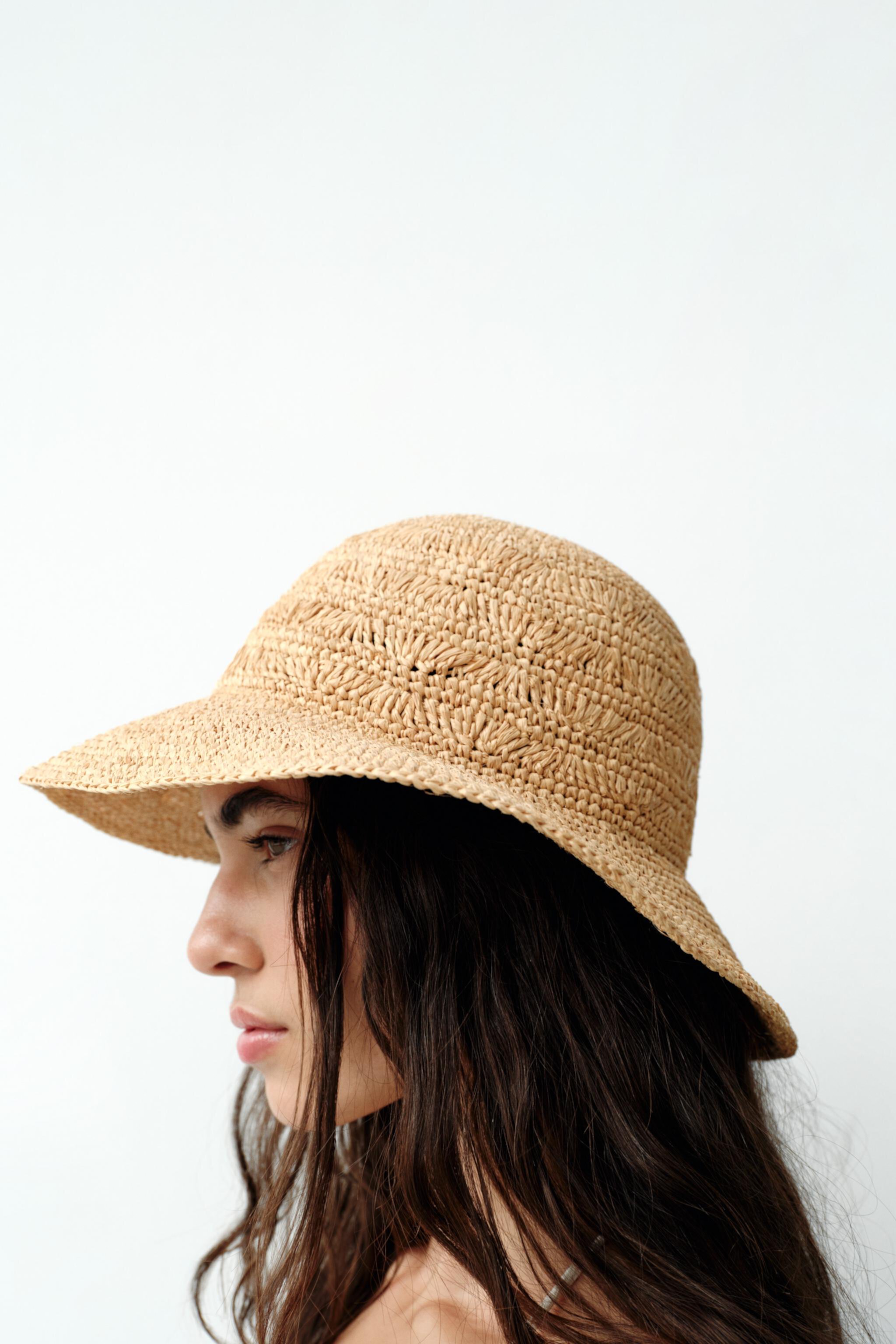 Соломенная шляпа ZARA WOVEN RAFFIA HAT ZARA