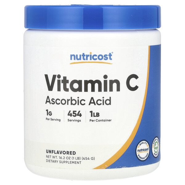 Vitamin C, Unflavored, 16.2 oz (454 g) Nutricost